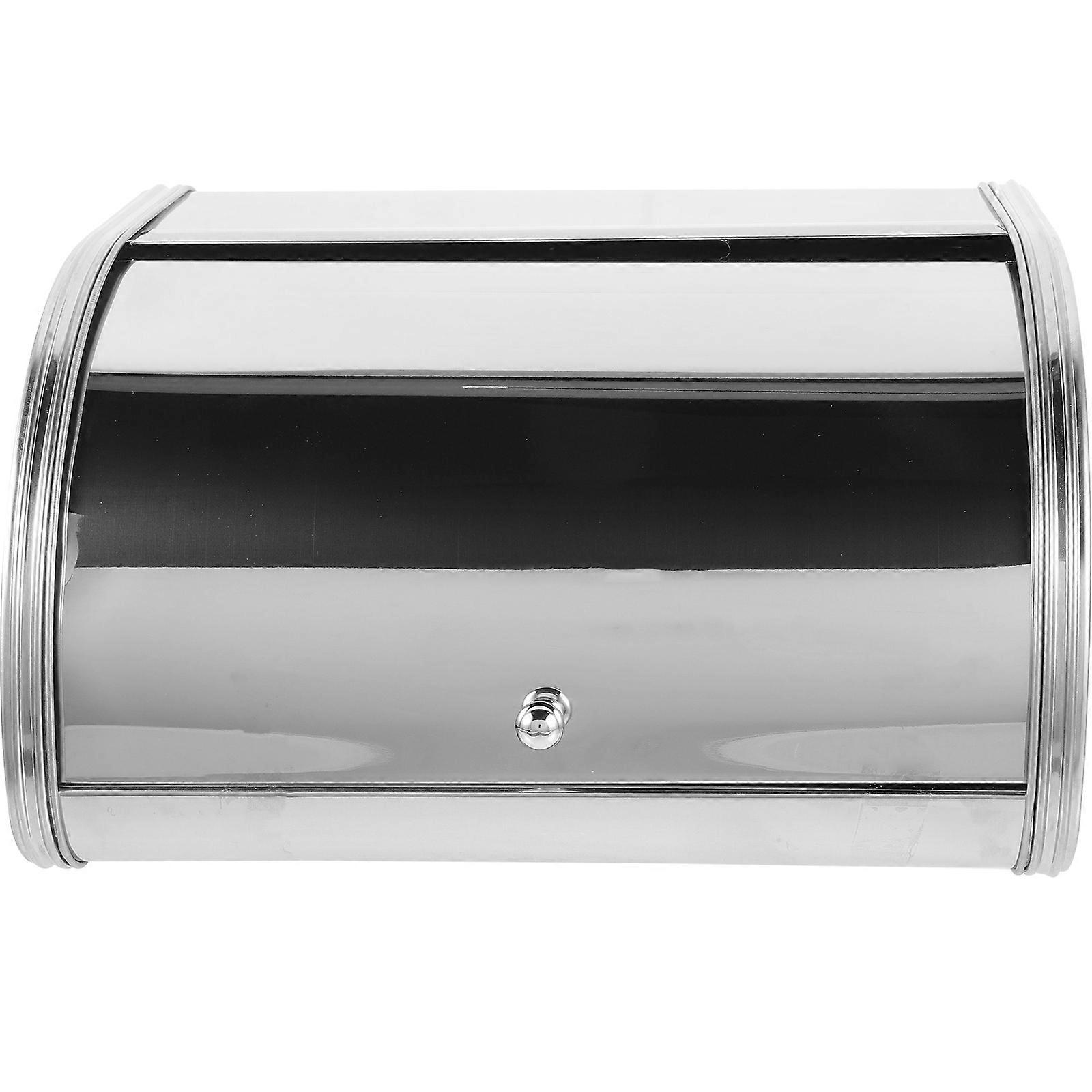 Large Capacity Metal Bread Storage Bin with Cover for Kitchen Countertop – Keeps Bread and Snacks Fresh and Organized