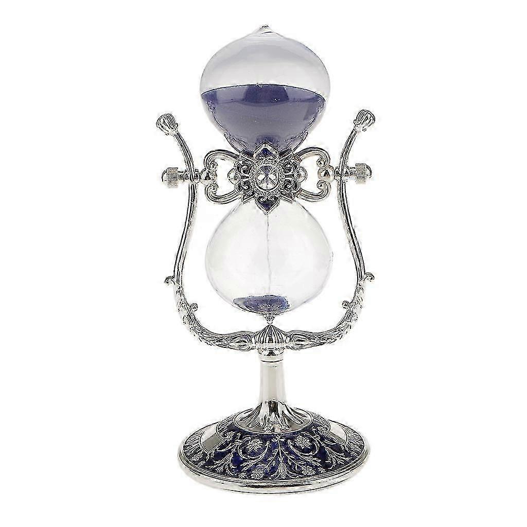 15 Minutes Rotatable Sandglass Hourglass Timer Clock Home Office Decor Blue