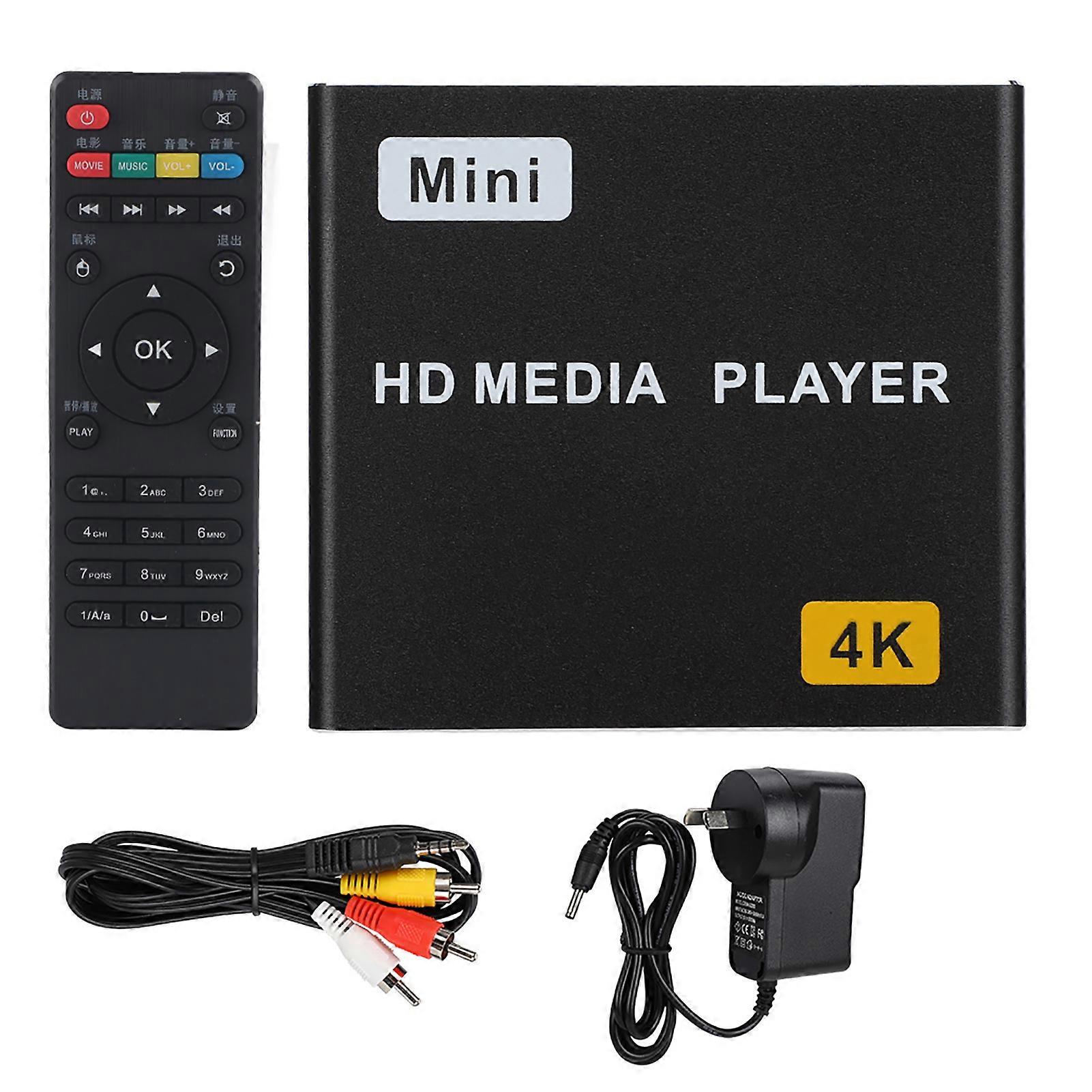 مشغل وسائط رقمية 4K Full HD HDMI USB s SPDIF مشغل فيديو موسيقى منزلي