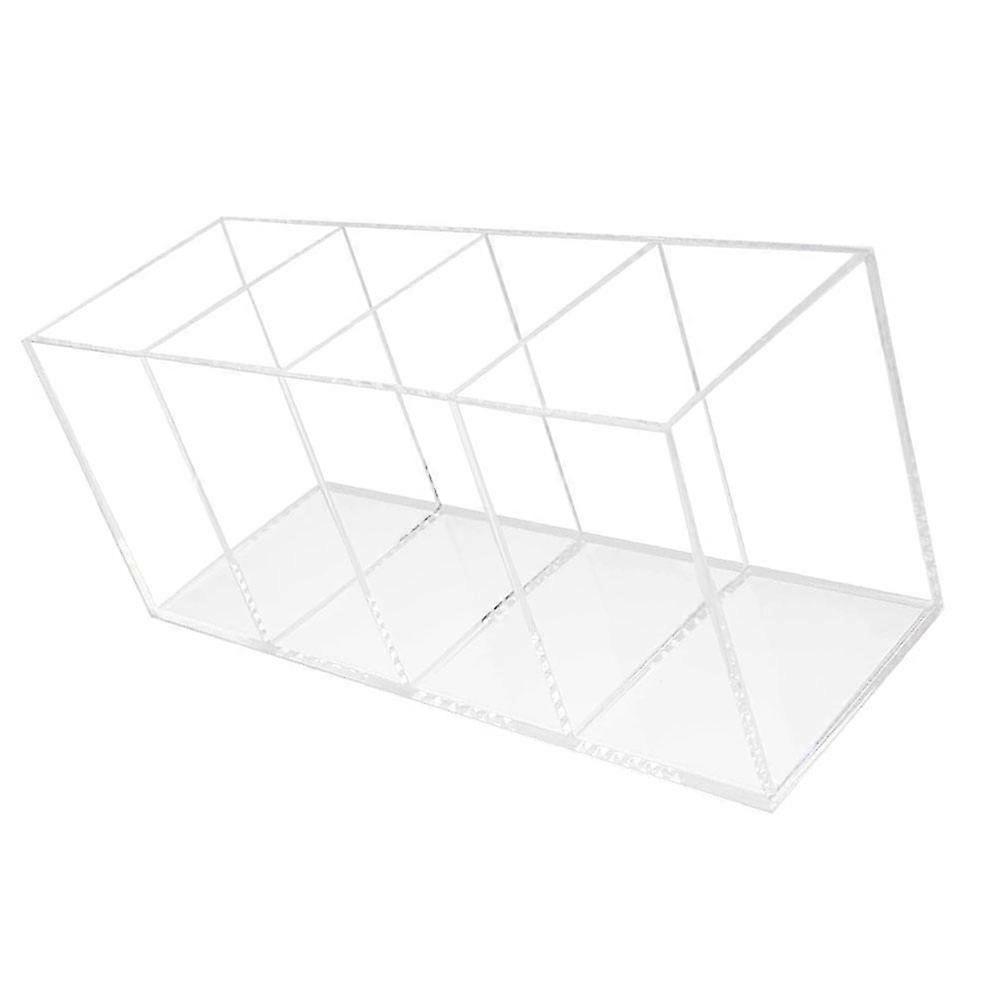 Desk Organizer Pen Box Simple Design Transparent 26x10cm Tool Holding Colleagues 1Pc