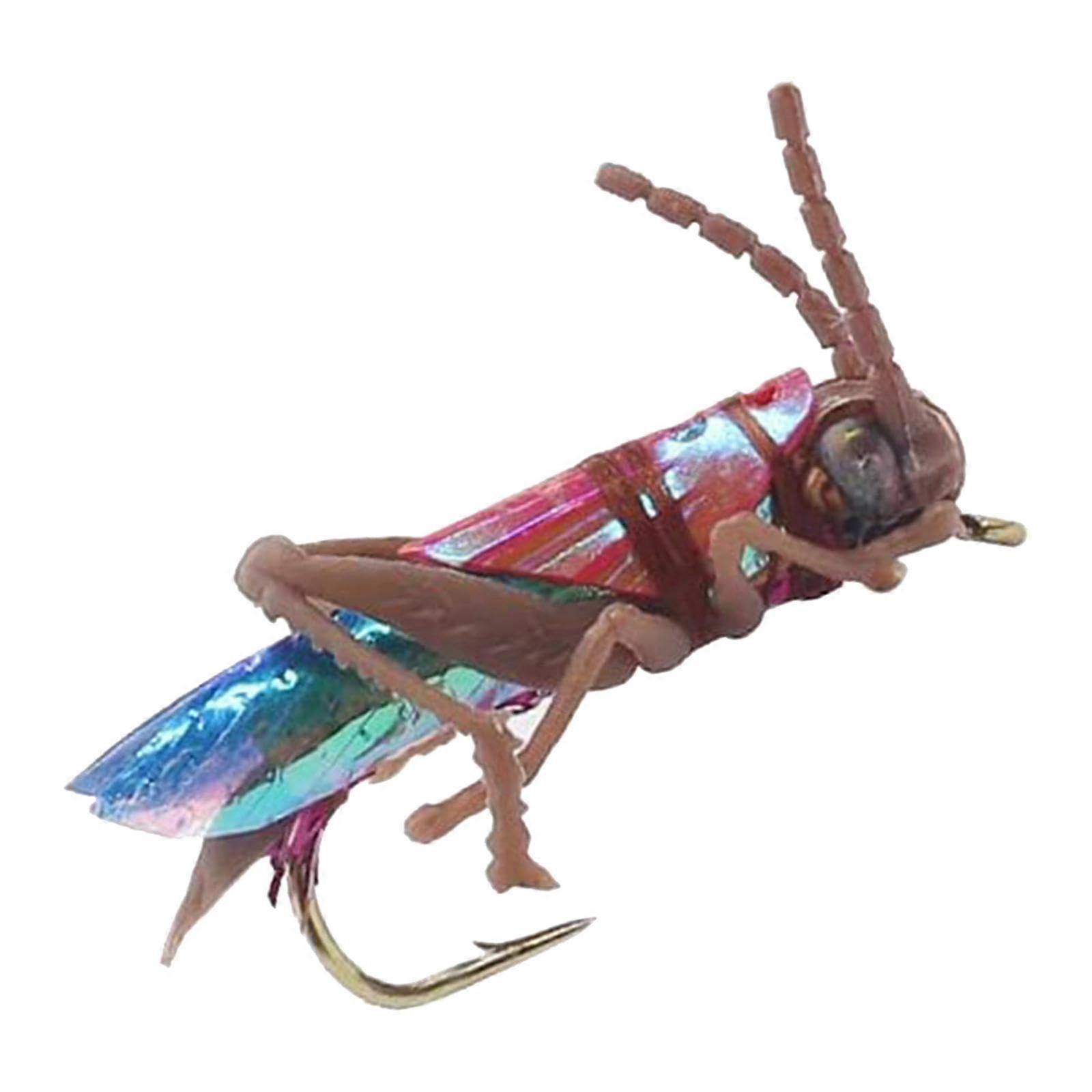 Heuschrecken Angelköder Swimbait, Langsam Sinkende Hartköder für Barsch, Panfish und Wal, Brauner Topwater Crankbait