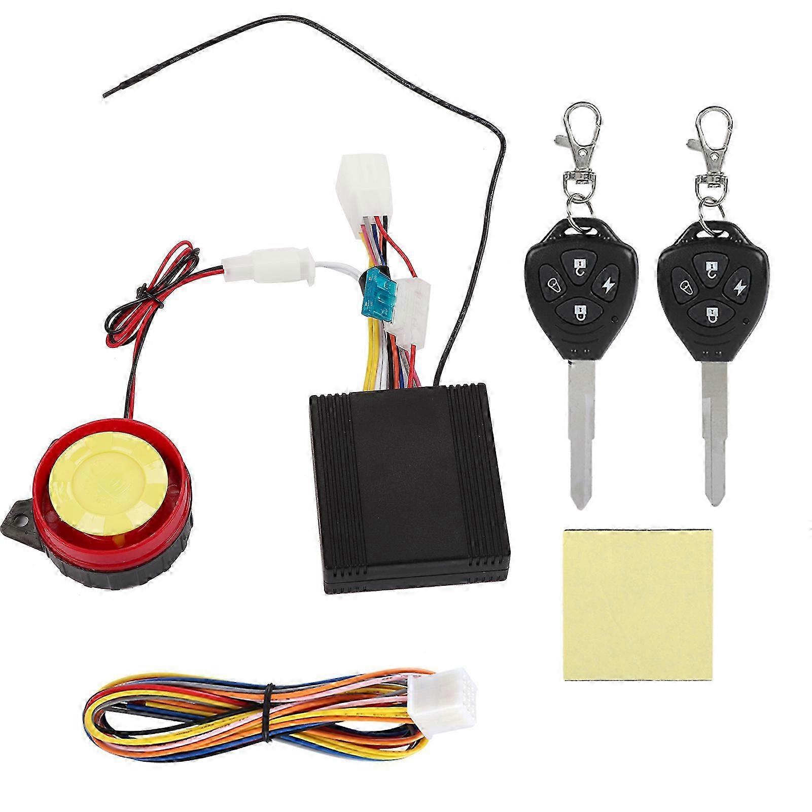 125Db 12V Motorcycle Anti-Theft Security Alarm System for Scooters with Dual Remote Control Function