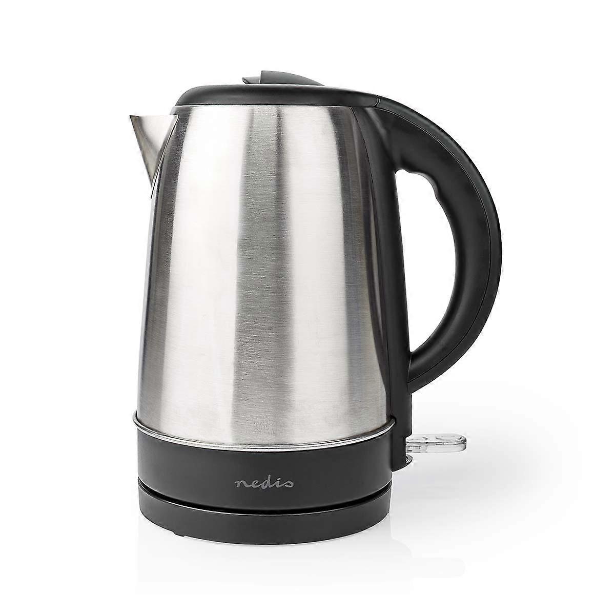 1.7L 2200W Steel Electric Kettle with Rotating Base and Strix Controller, Black