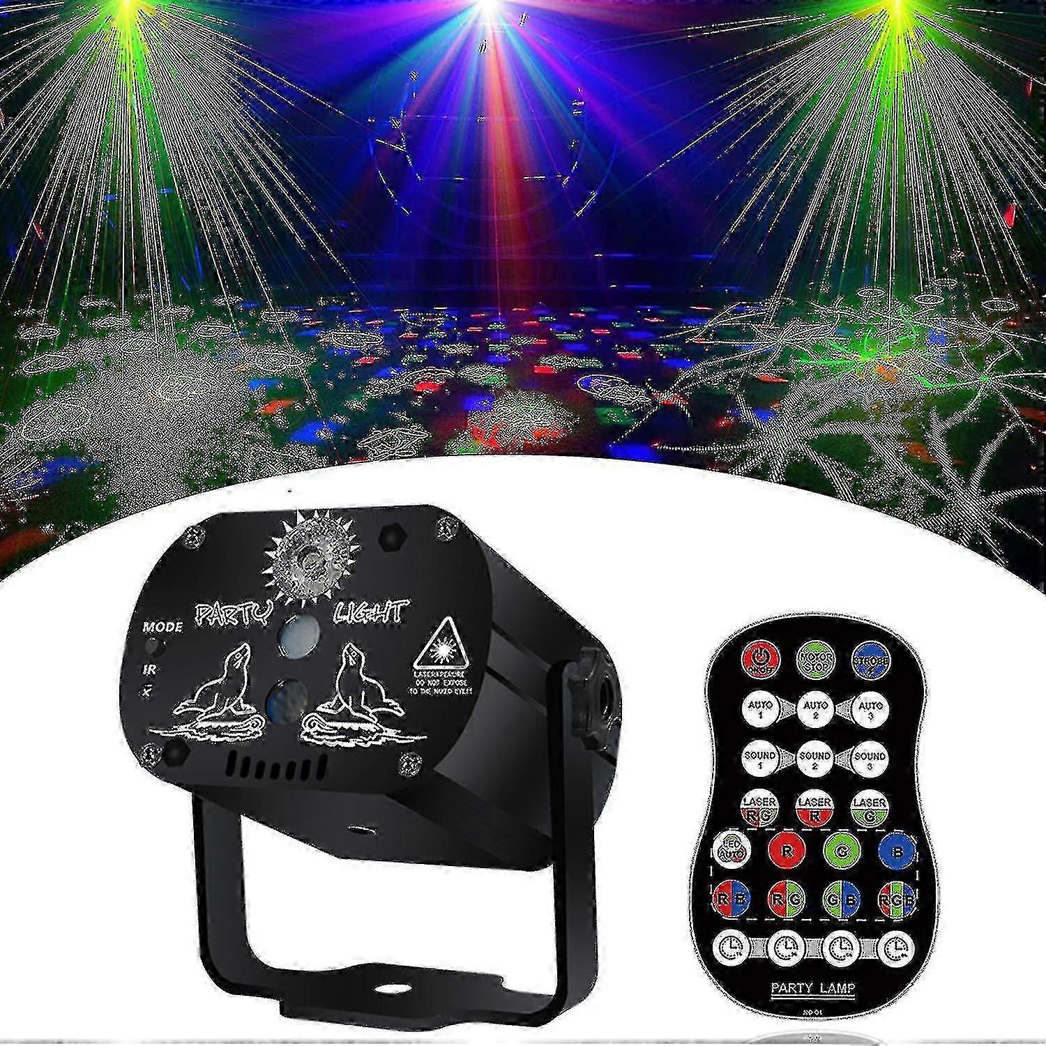 Party Lights, Remote Control Disco Light, LED Projector Strobe Lamp