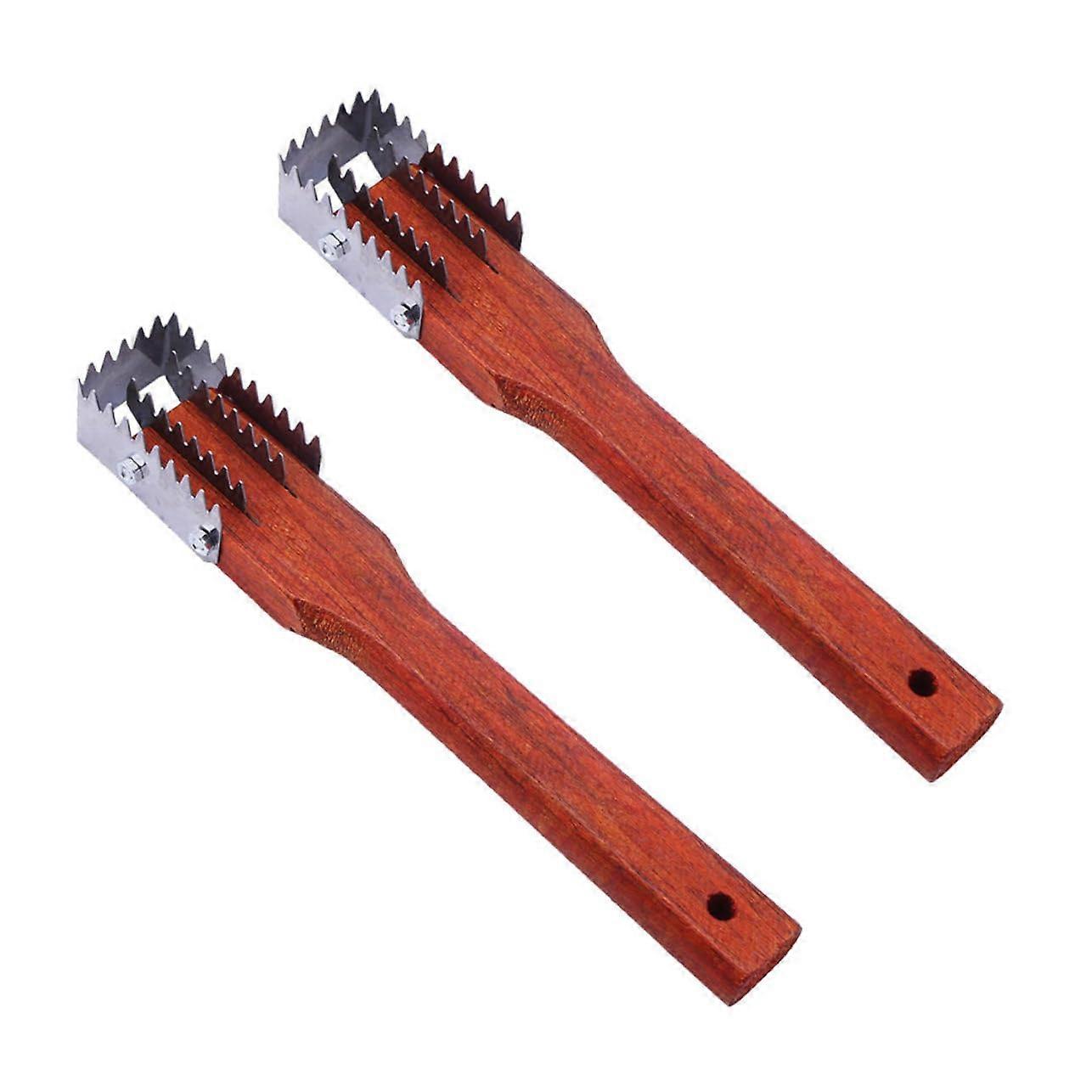 Fish Scaling Tool Set - 2 Durable Scrapers for Safe and Easy Fish Scale Removal at Home, Market, or Restaurant
