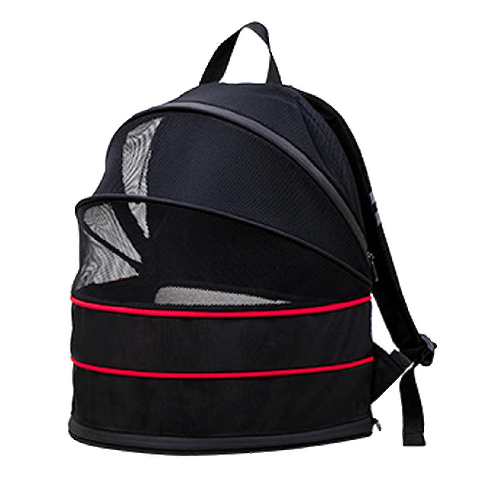 Cat Pet Breathable Carrying Backpack Dual Use Expandable Dog Bag House for Small Medium Sized Pet Black