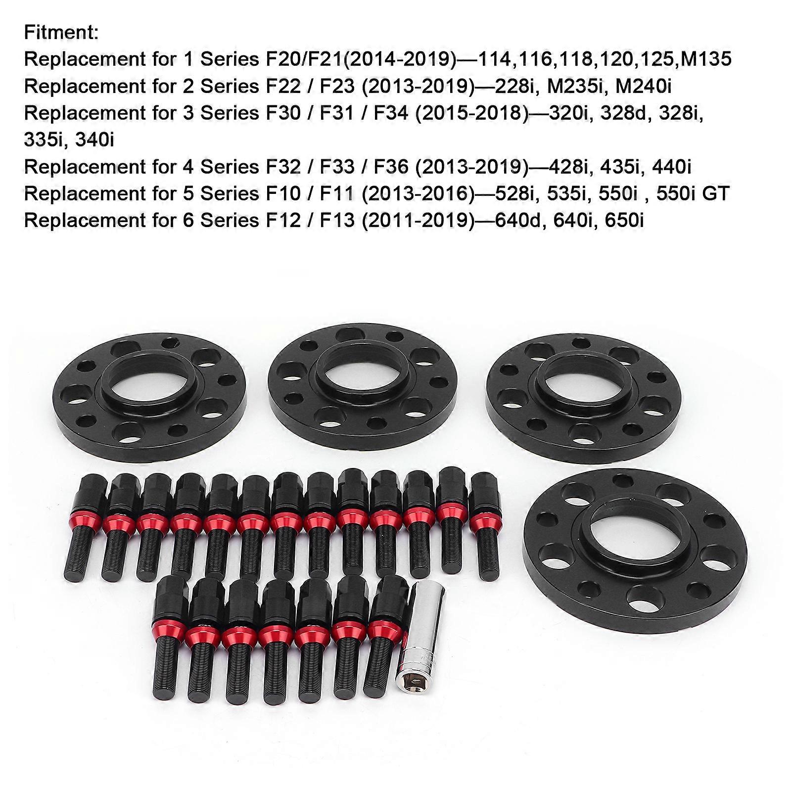 Car Hub Centric Wheel Spacers Set Modification Repair Replacement for 2 Series F22 / F23 2013‑2019Blue