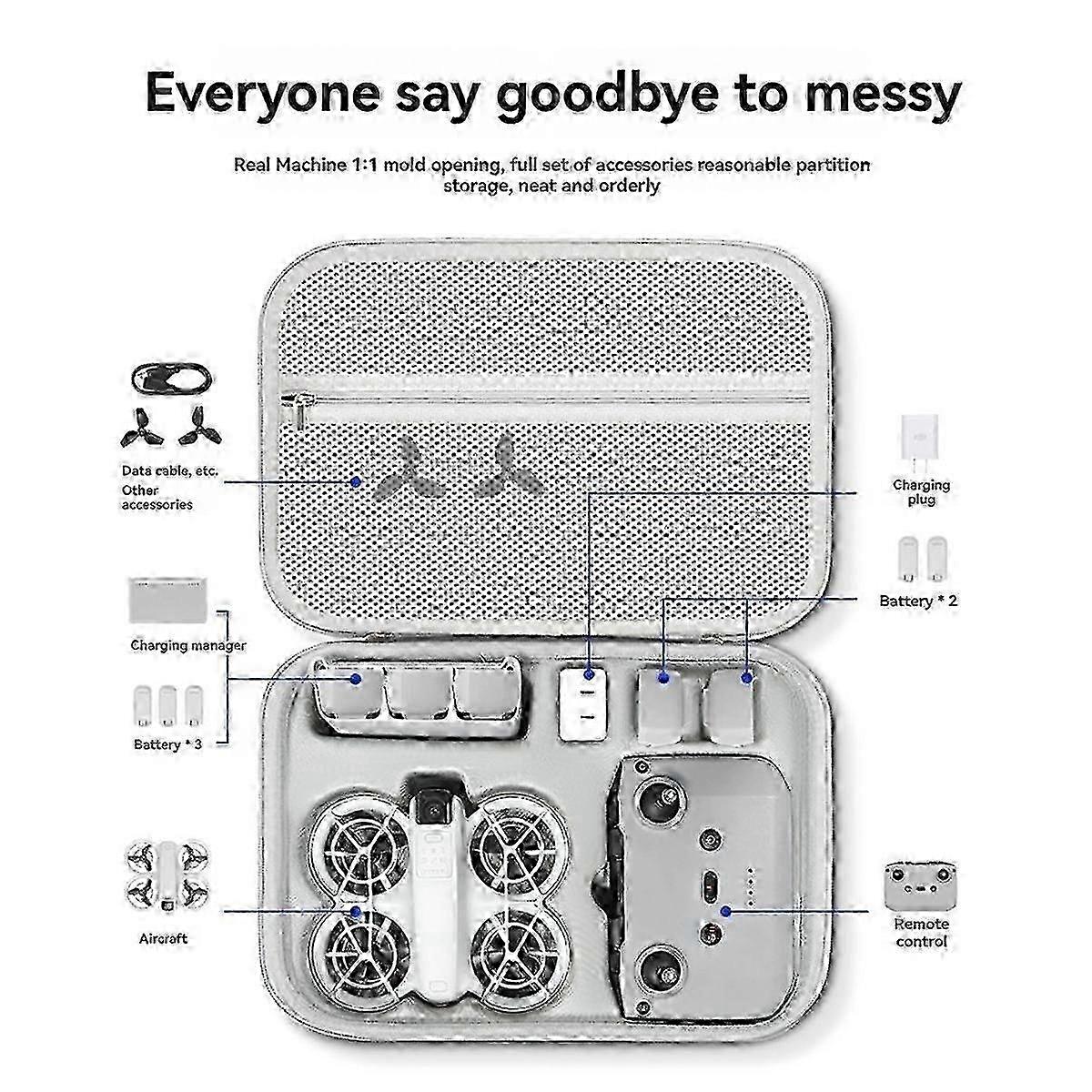 For Suitable Brand Shoulder Bag - PU Controller Storage Case, Hardshell Handbag for Drones and Accessories