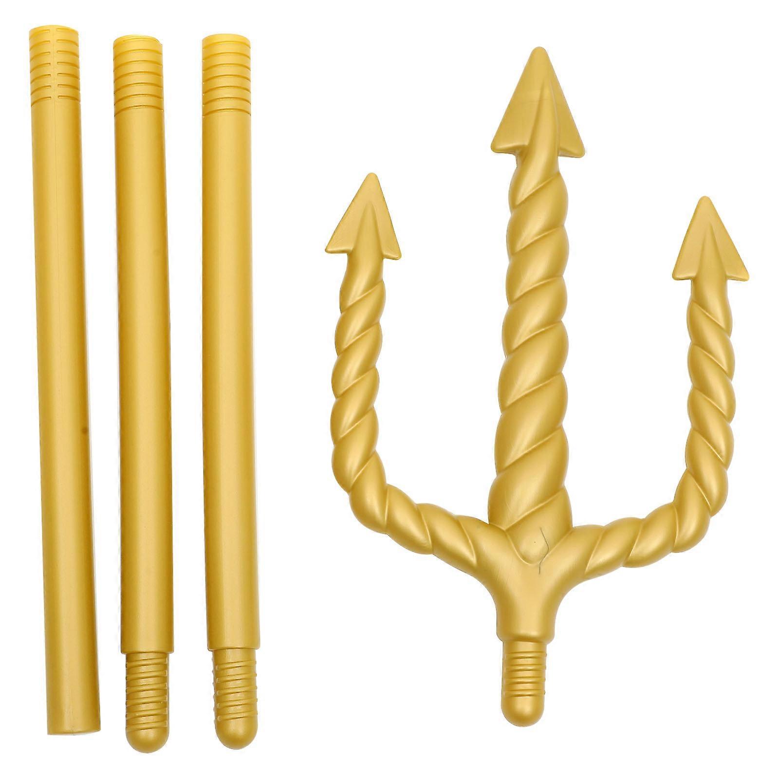 Detachable Fork Prop, Durable Wear Resistant Trident with Smooth Handle for Halloween Cosplay Masquerade Party Accessory – Lightweight Portable Demon