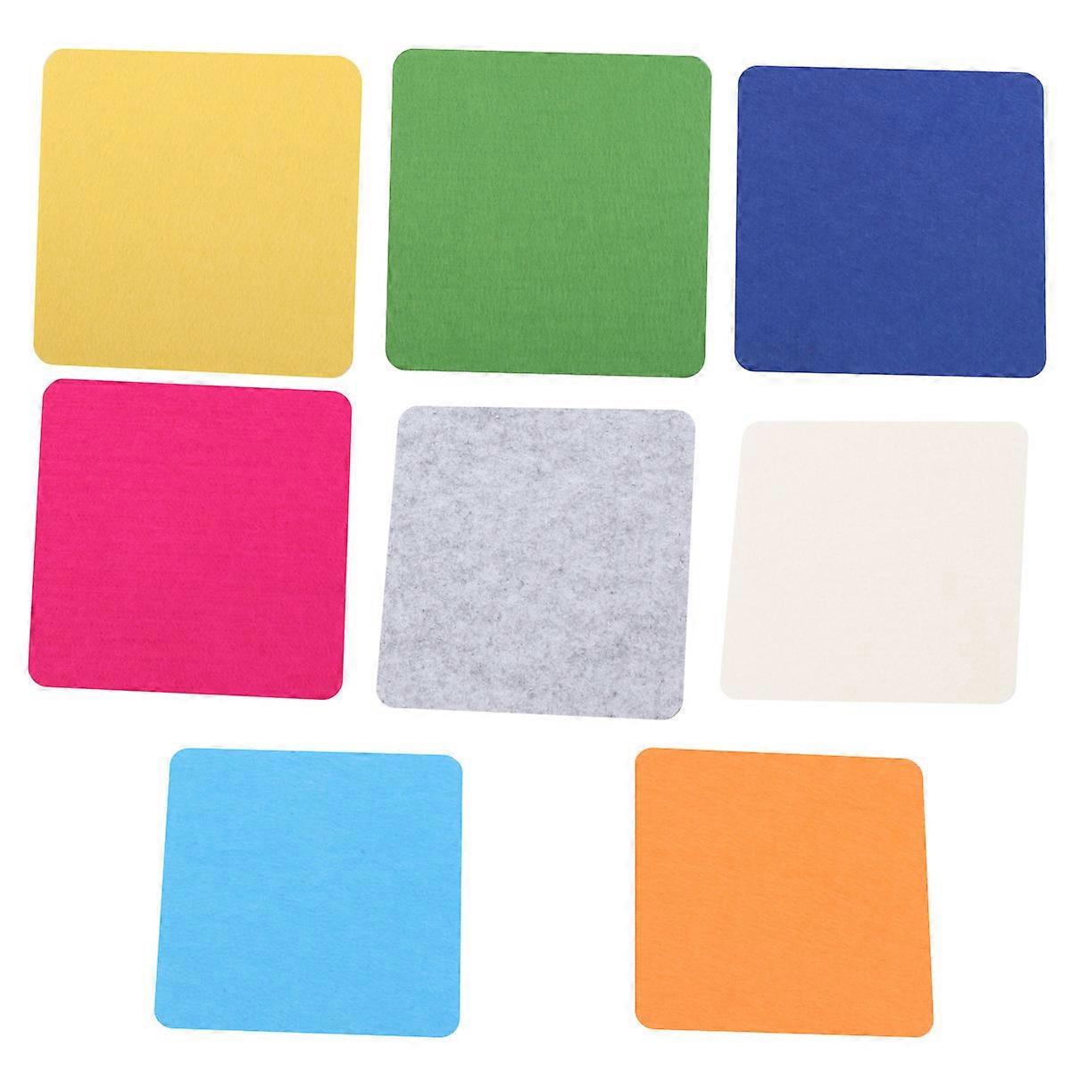Felt Memo Board Creative Wall Decals Square Colorful Home Use Photo Display 8Pcs
