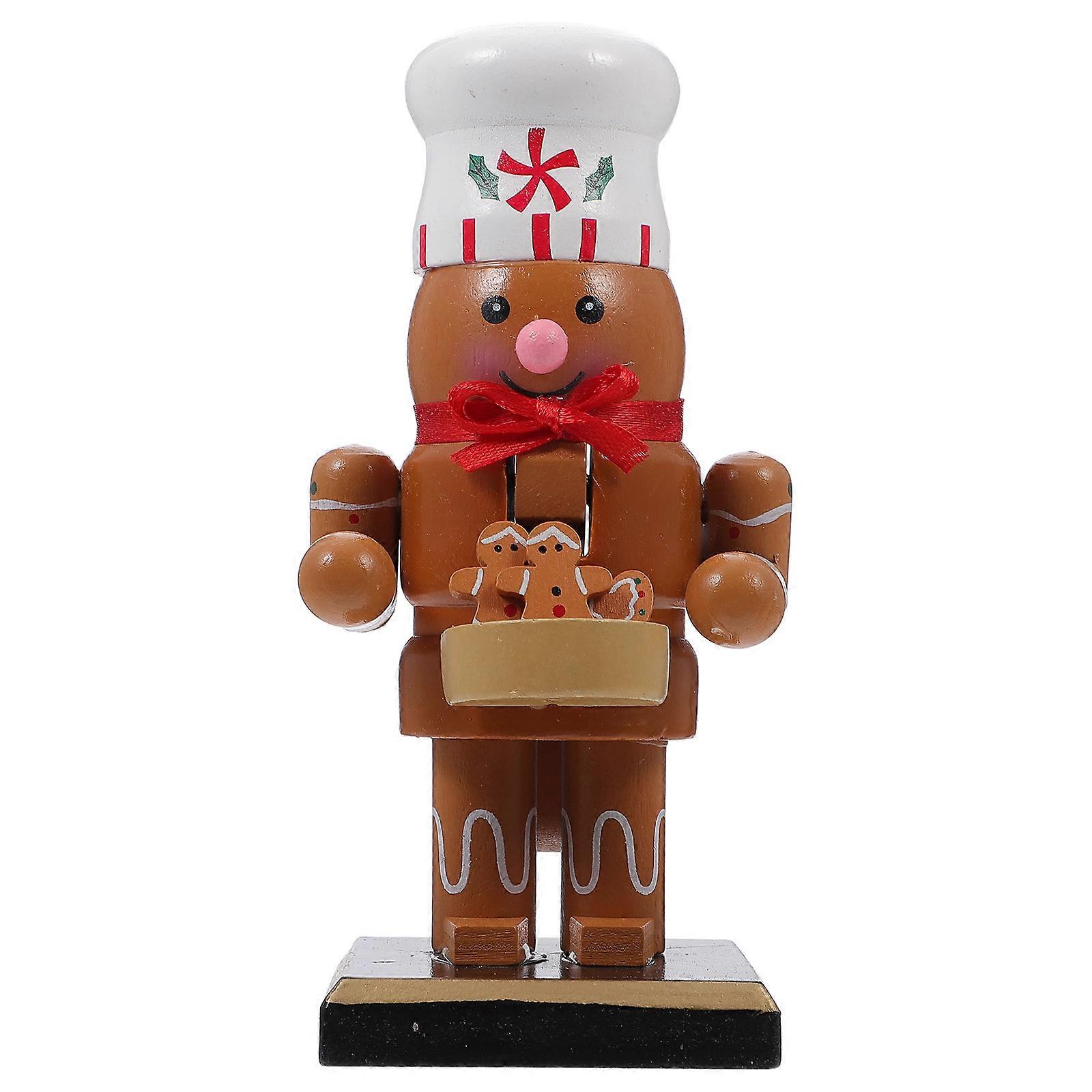 Christmas Nutcracker Wooden Puppet Doll Ornament – Premium Walnut Festive Decoration for Holiday, Party, and Desktop Display