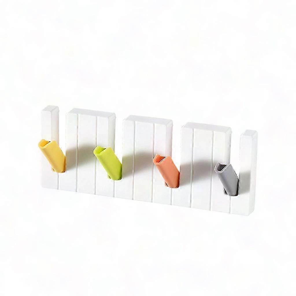Creative 4-Lattice Piano Hook Hidden Folding Hat Hooks for Key Storage