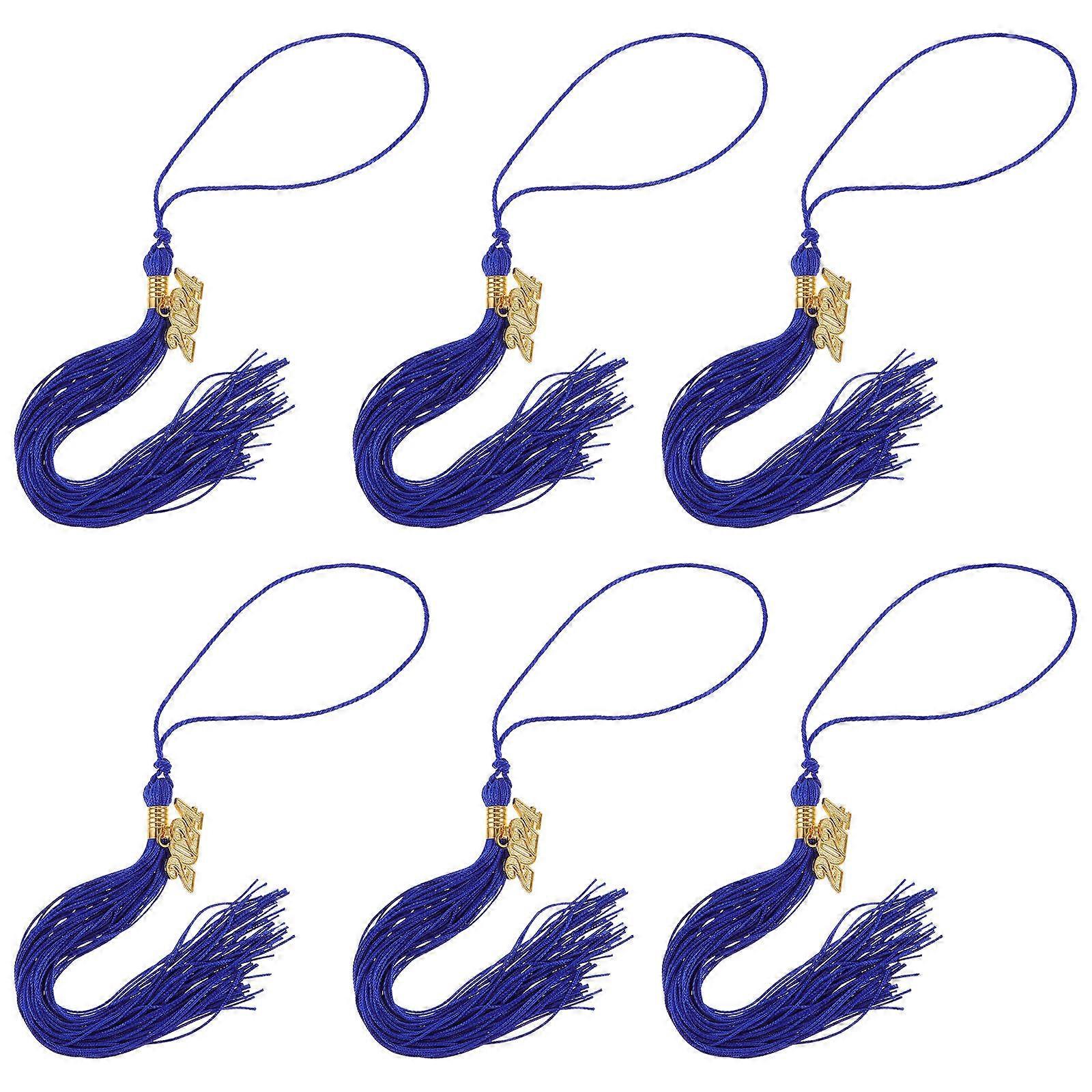 12 τμχ Φούντες Αποφοίτησης για Καπέλα Μπλε Ακαδημαϊκό Καπέλο Διακοσμήσεις & Αξεσουάρ Τελετής