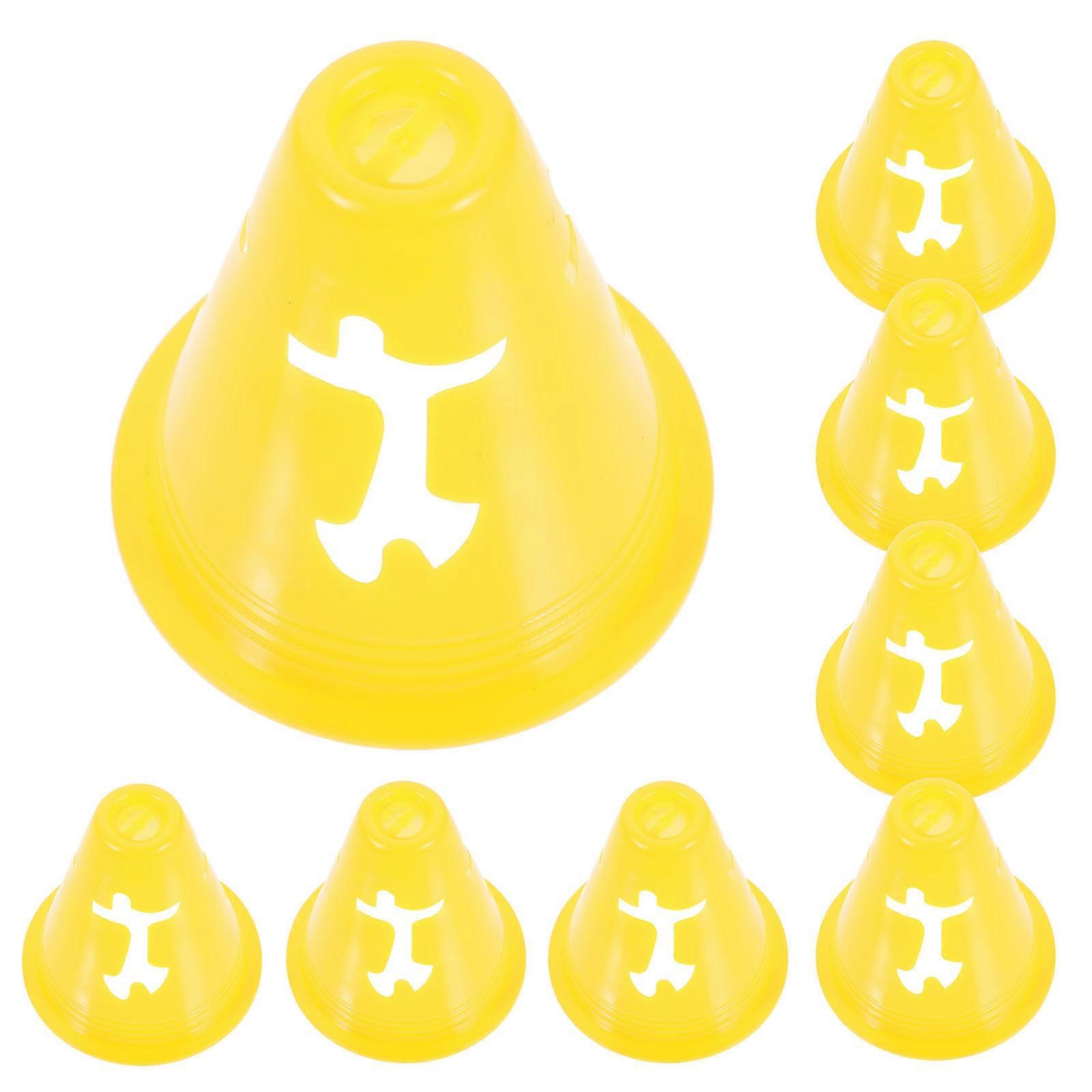Small Safety Cones PE Material Flat Bottom Design Windproof Marker Cones Dog Trainers 8x7.5cm 10Set