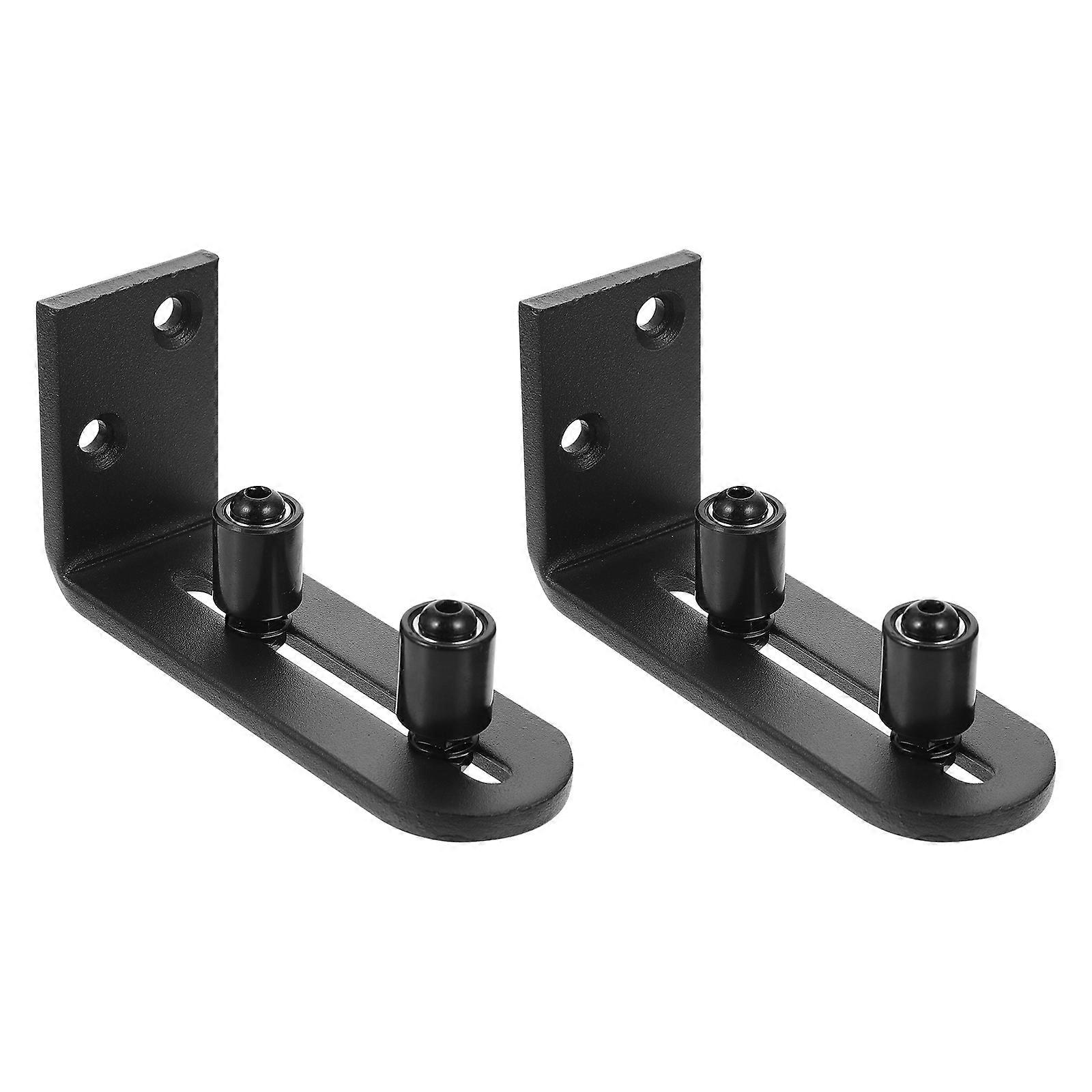 Adjustable Floor Guide Barn Door Floor Guide Operation Black 2Pcs