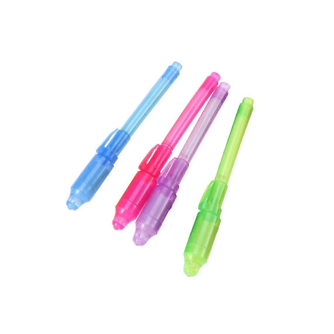 Invisible Ink Secret Message Pen with Integrated UV Light Magic Marker Secret Message Pen 4 Pieces Invisible Ink