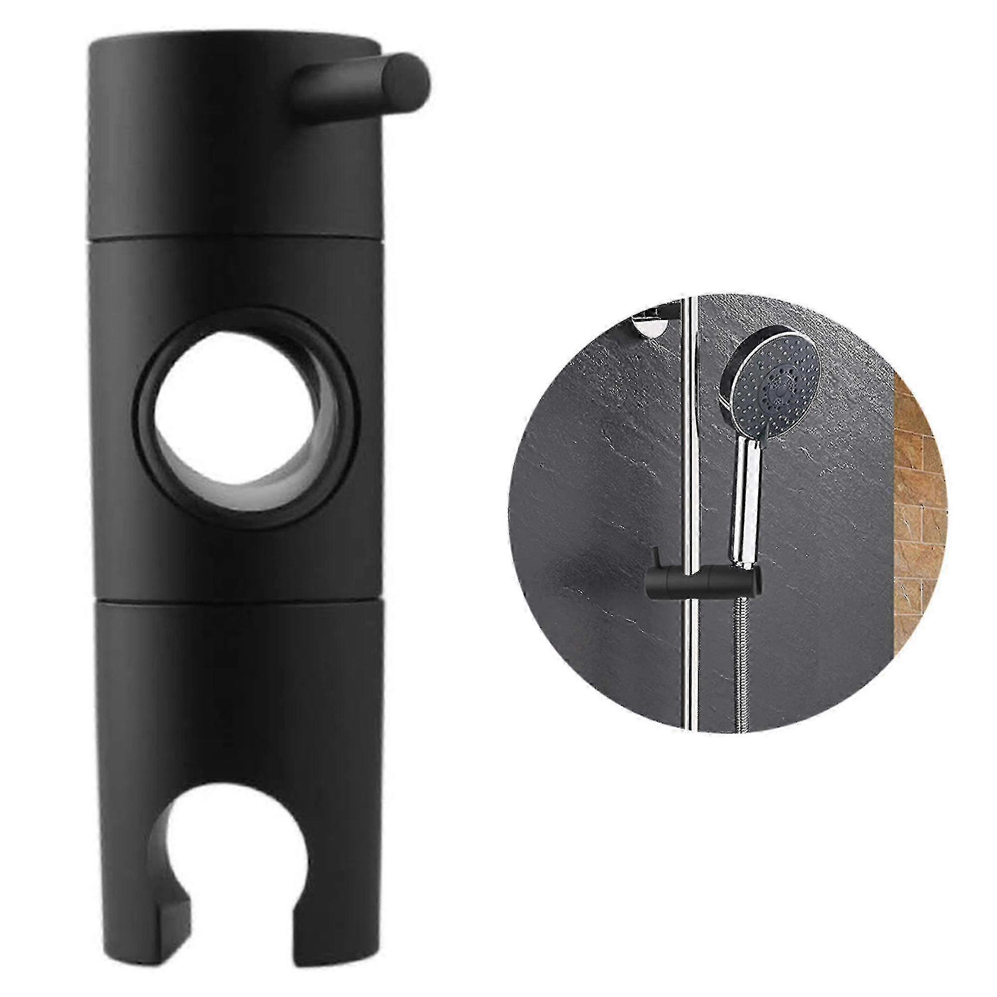 Adjustable Shower Head Holder with Chrome Slider Riser Rail