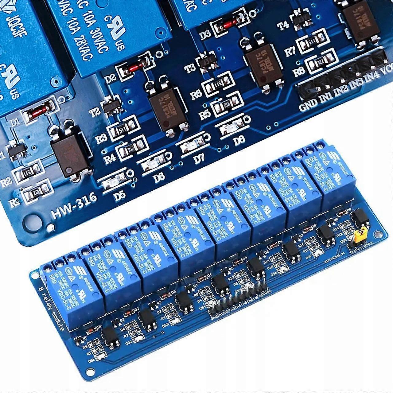 Rosfix 8-Channel 24V Relay Module | Arduino Compatible | Optical Isolation