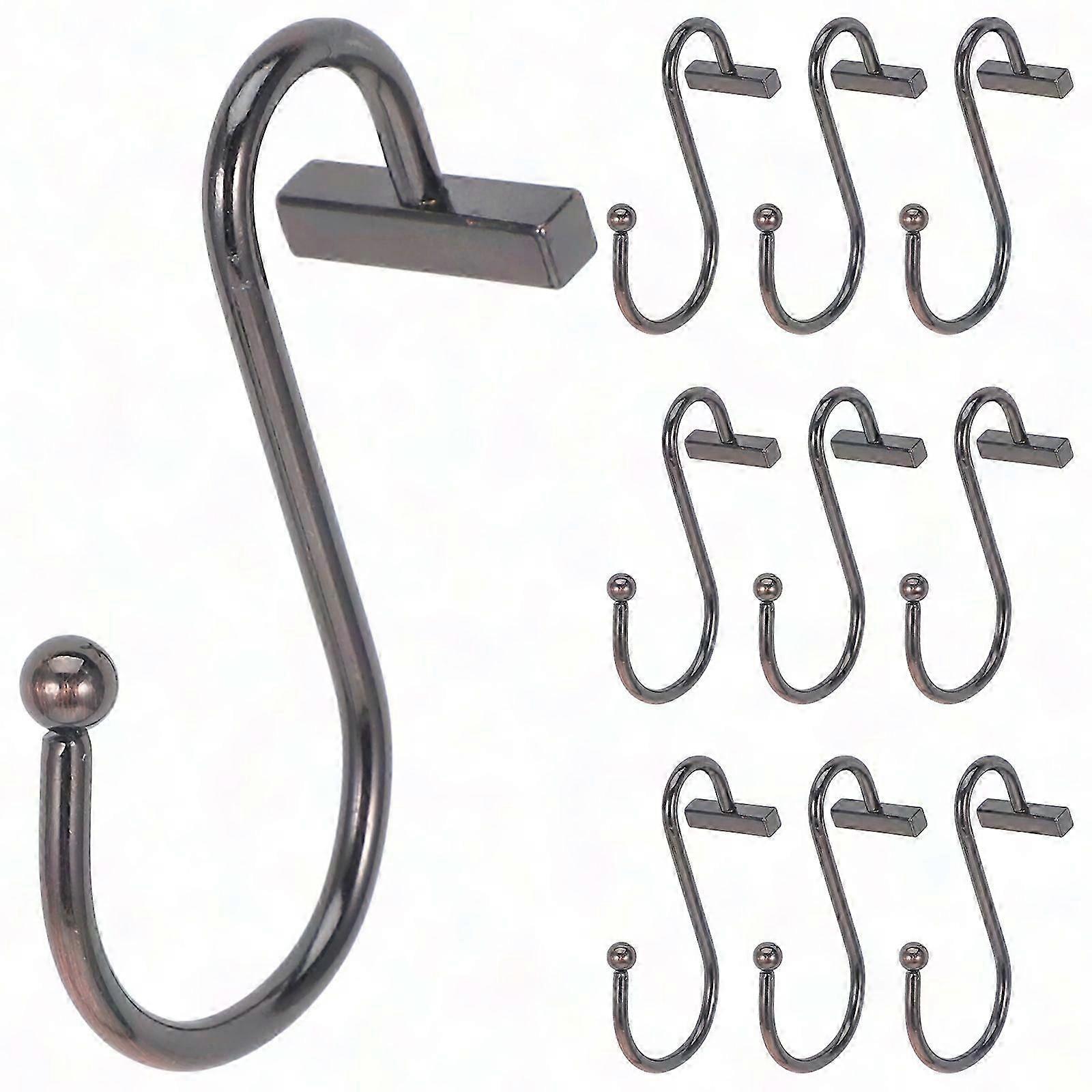 12 Sliding Square Curtain Hooks for Home Decor 7.5cm