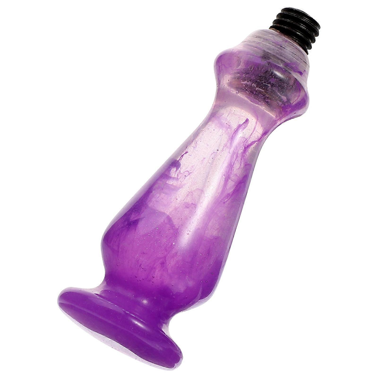 Seal Stamp Handle Versatile Resin Stamp Handle DIY Crafting Purple Pearl Cloud Pattern Handle Portable 1Pcs