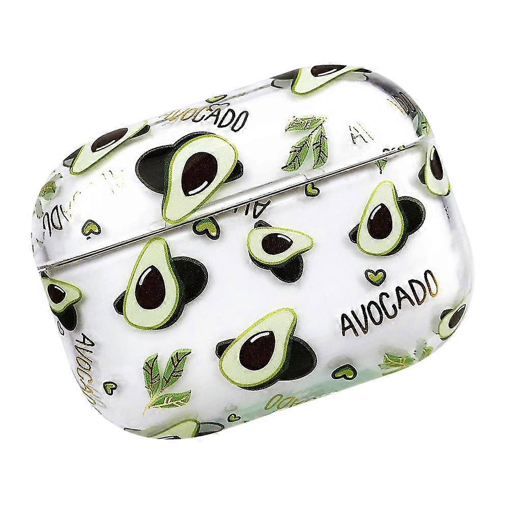 Wireless Earphone Protector Case with Avocado Design, Scratch Resistant Cover with Precise Cut for Easy Charging