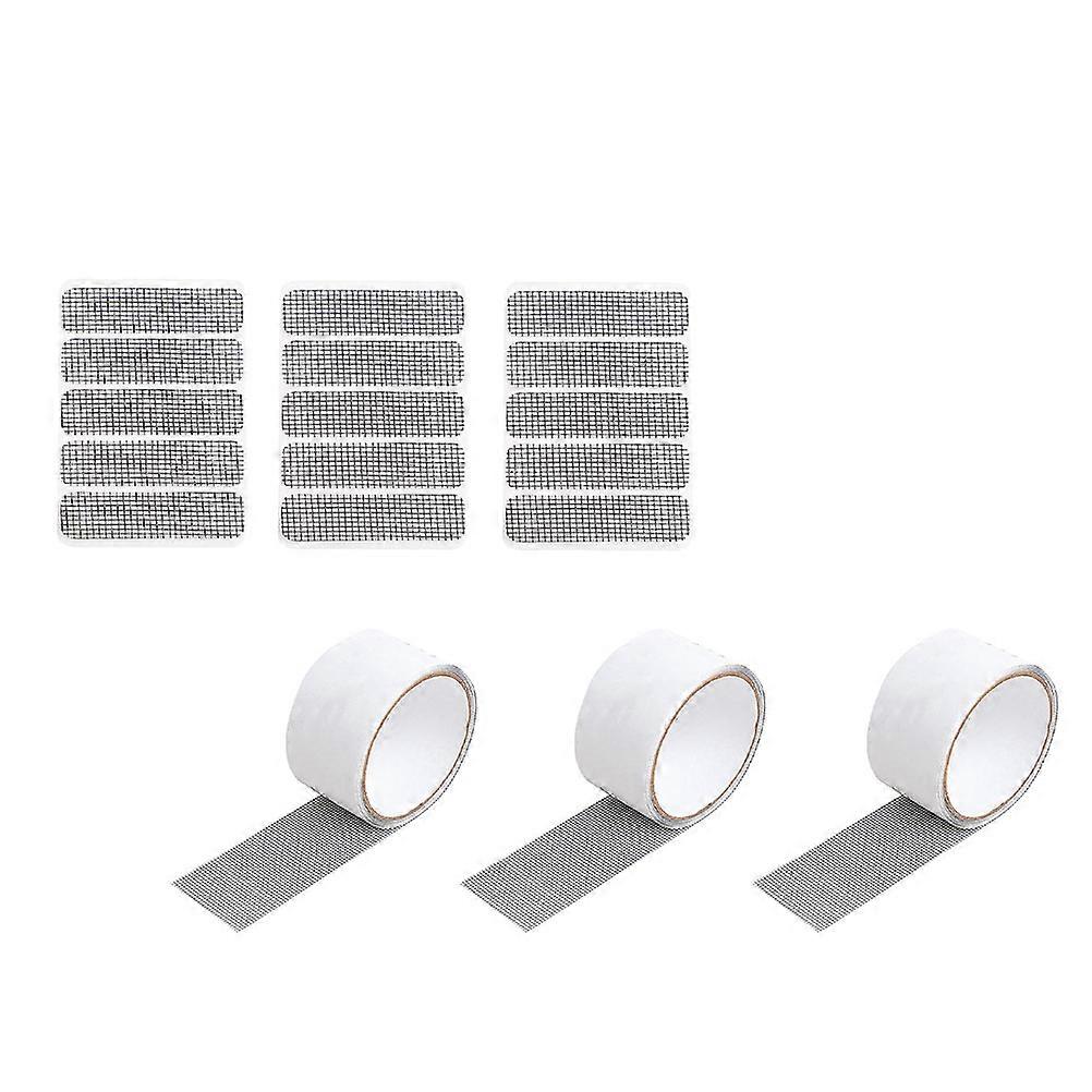 Screen Window Tapes Repair Damaged Screen Office Use Nylon Material Square Shape Mosquito-Proof 1 Set