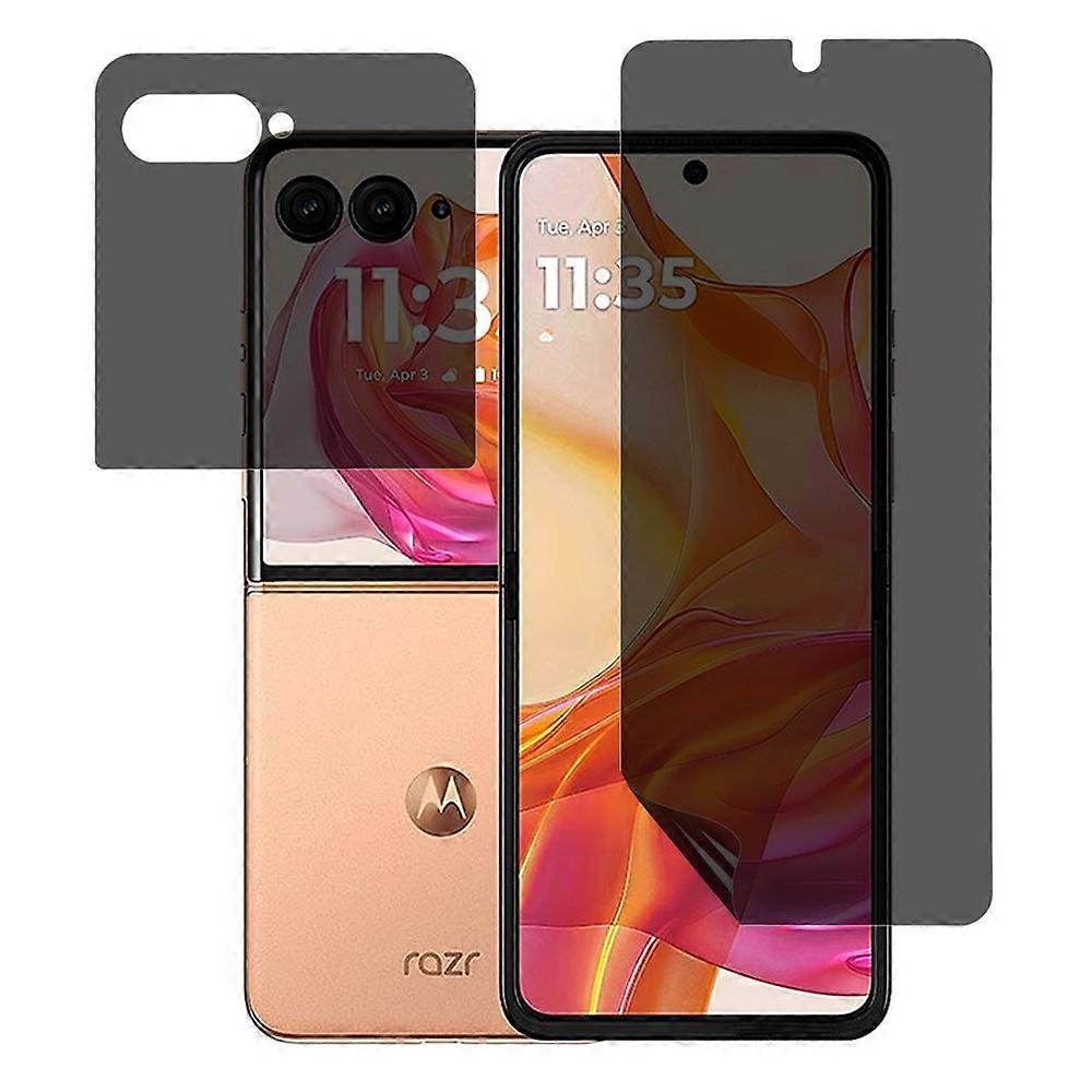 Motorola Razr 50 Ultra 5GアンチスパイスクリーンプロテクターPETマットフロントおよびバックスクリーンフィルム用