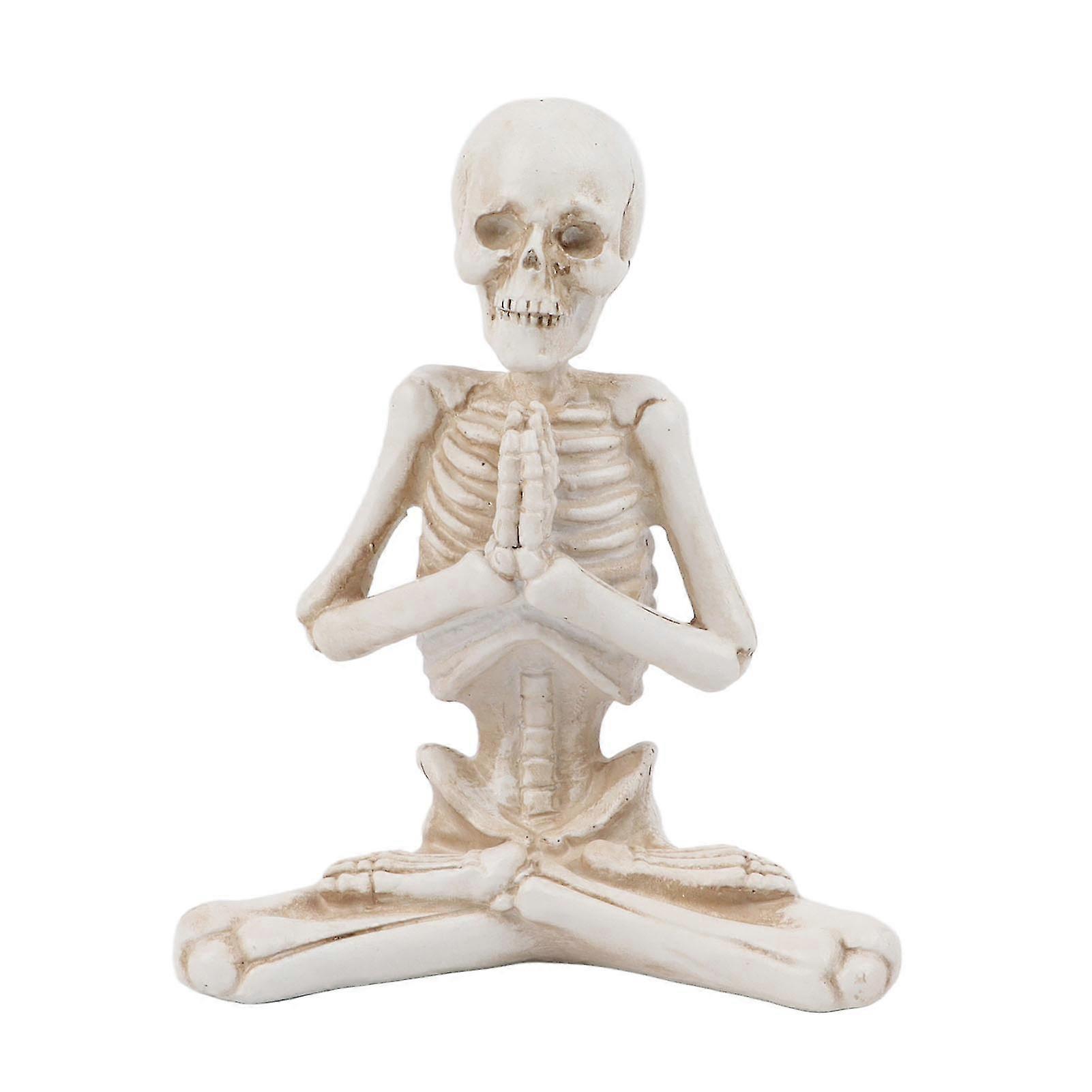 Exquisite Carved Colorfast Lifelike Skeleton Figurines for Halloween Decorations and Haunted House Props