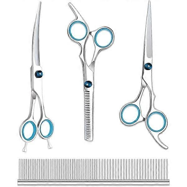 Dog Scissors with Safety Rounded Tips (Set of 4)