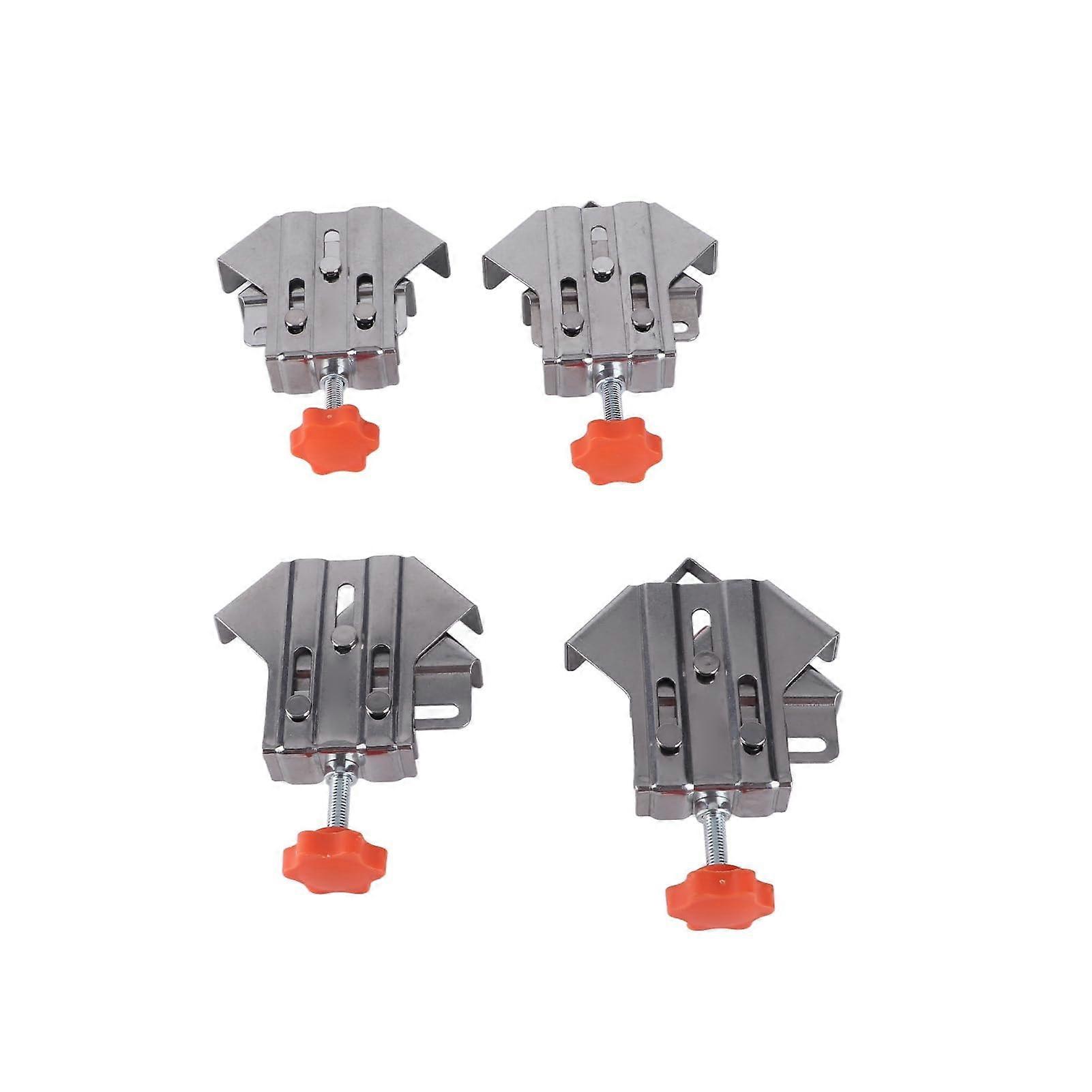Corner Clamp Set Stainless Steel 4-Piece Open And Closed Adjustable Right Angle 90 Degree Clamp For Woodworking