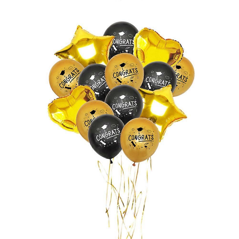 30pcs Graduation Balloons with Letter Printing for Party Decorations Assorted Color 12 Inches