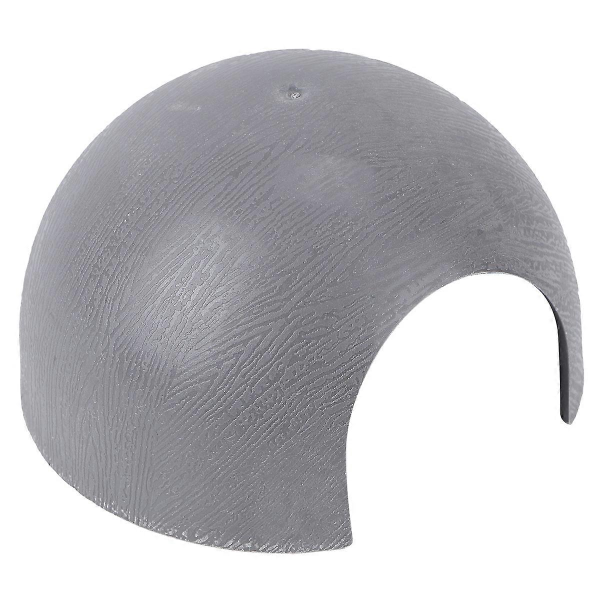 Dark Grey Rubber Reptile Hideout Cave for Pet Use Creates Cozy Shelter and Decorates Home 1 Piece