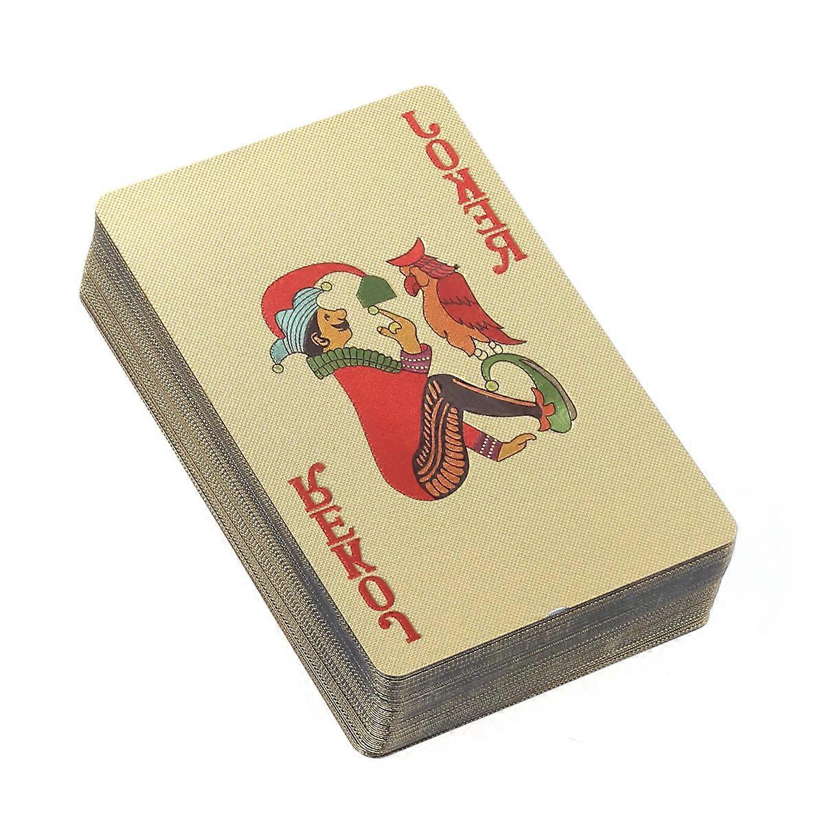 Golden Plastic Poker for Playing Great 52 Count with Excellent Hand Feeling and