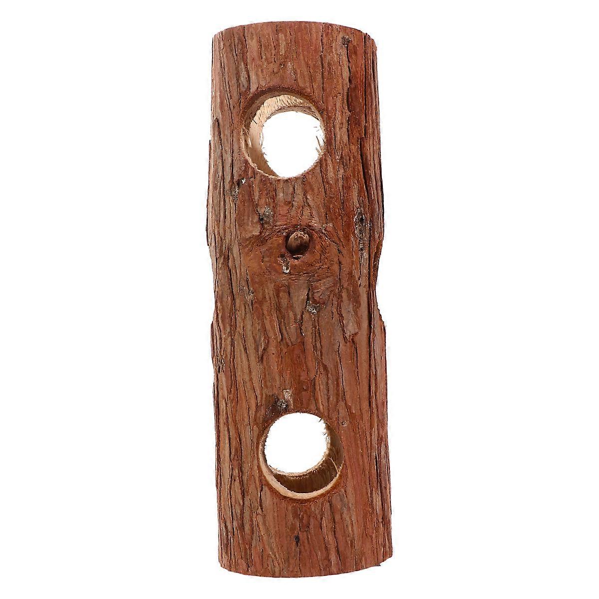 Natural Solid Wood Hamster Tunnel – Safe & Durable Hideout Tube for Small Pets Including Squirrels and Chinchillas
