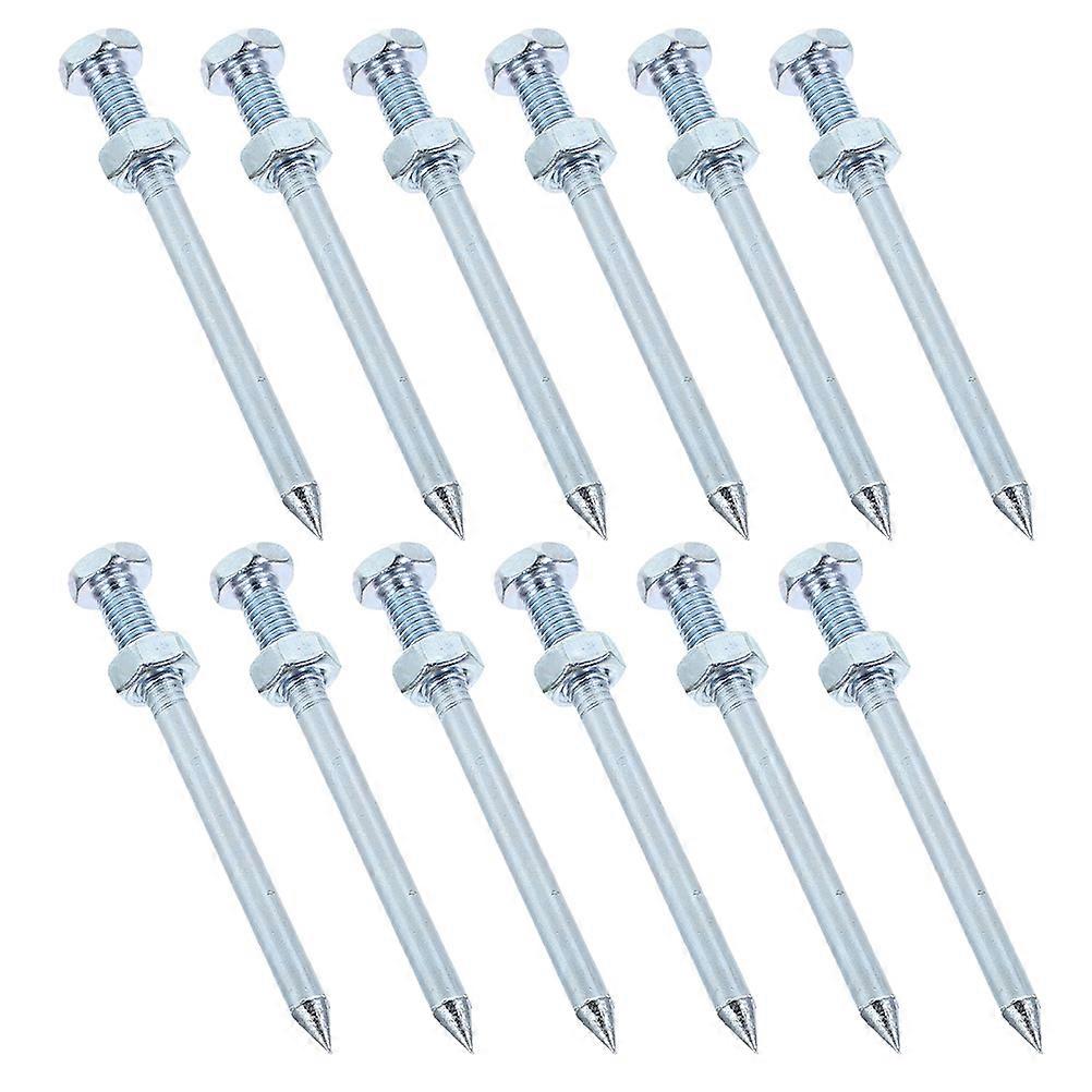 Lawn Aerator Spike Grass Root Tool Heavy Duty Metal Spikes for Patio Garden 12Pcs