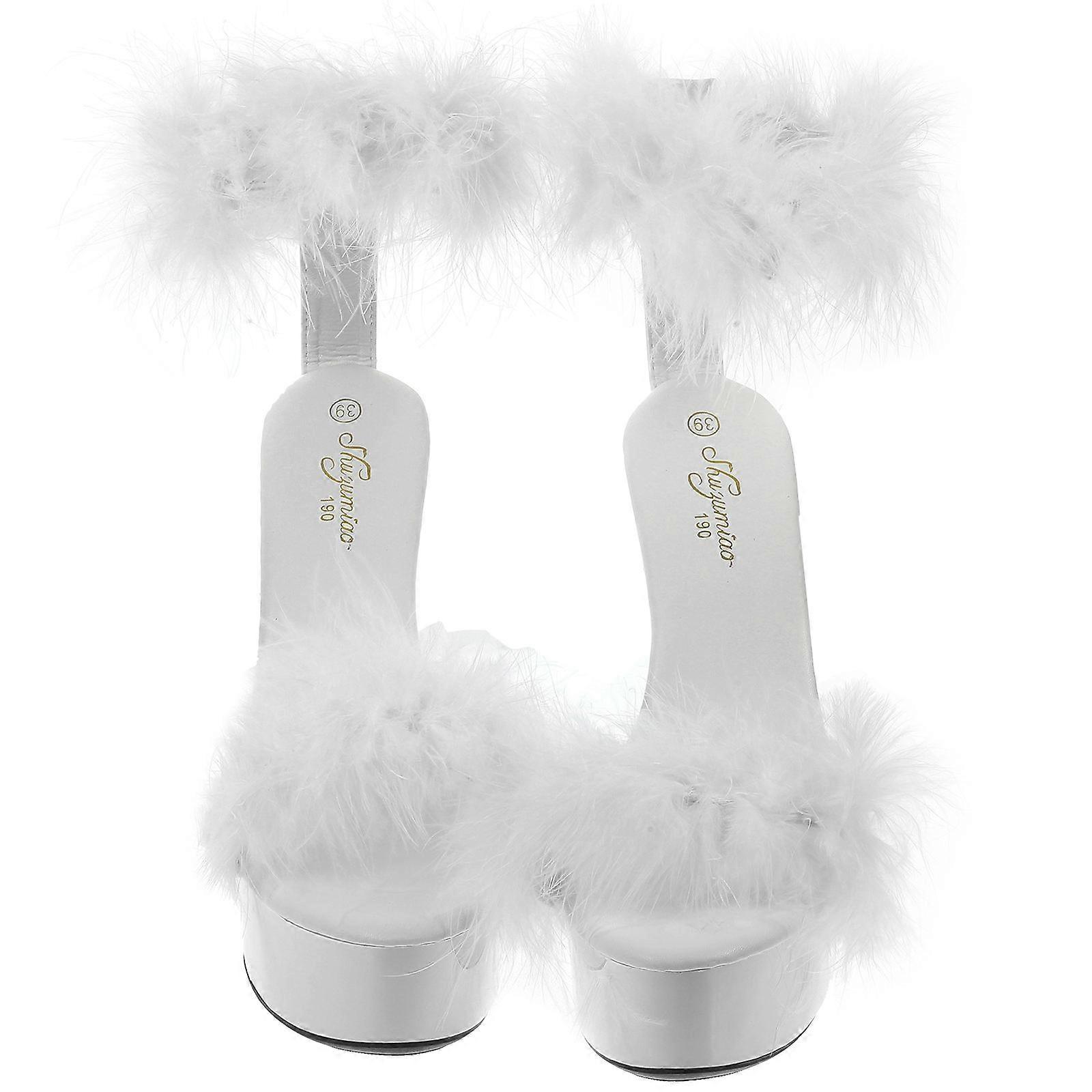 High-Heeled Fashion Casual Shoes Elegant Slim Look Random Sole Colors Rubber Material Spring Summer 1Pair
