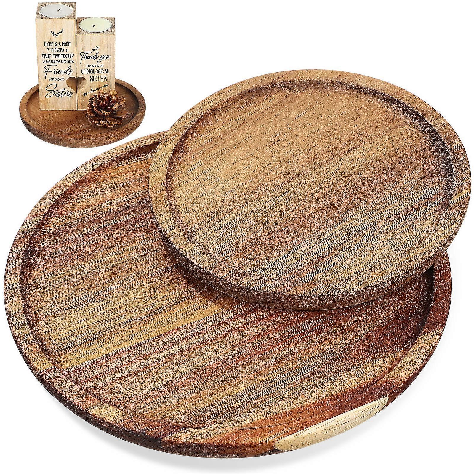 It looks like you're referencing a product listing, possibly for an e like , Etsy, or goods retailer. The title describes:
**"2 Pcs Round Wooden