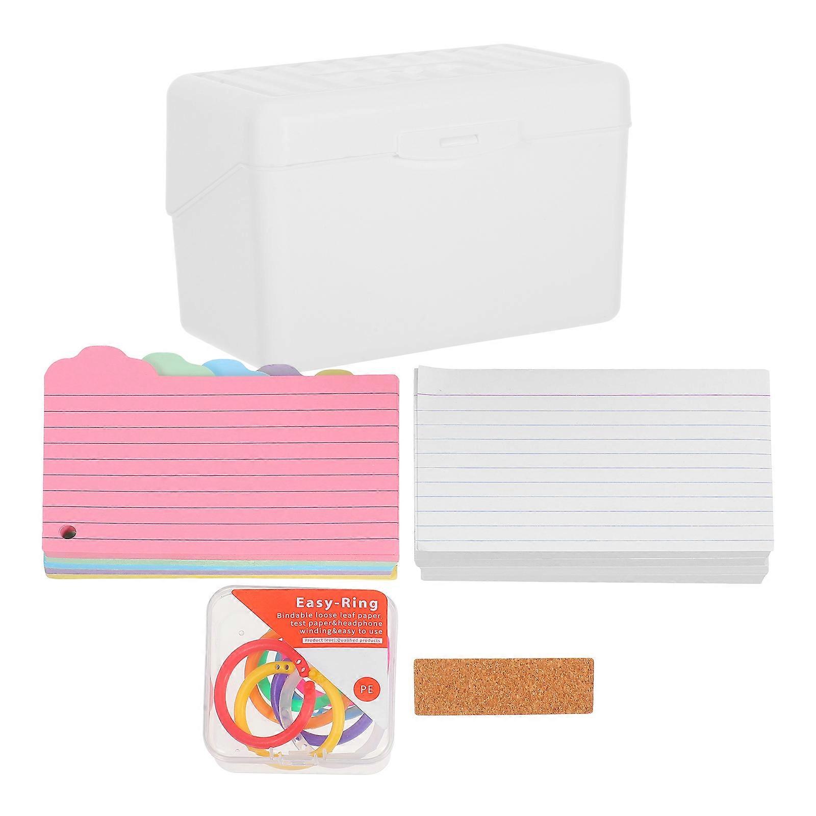 Multi Function Flashcard Holder & Card Organizer Box – Sturdy Plastic Storage for Office Memo Cards & Notes, Compact Design for Efficient Organization