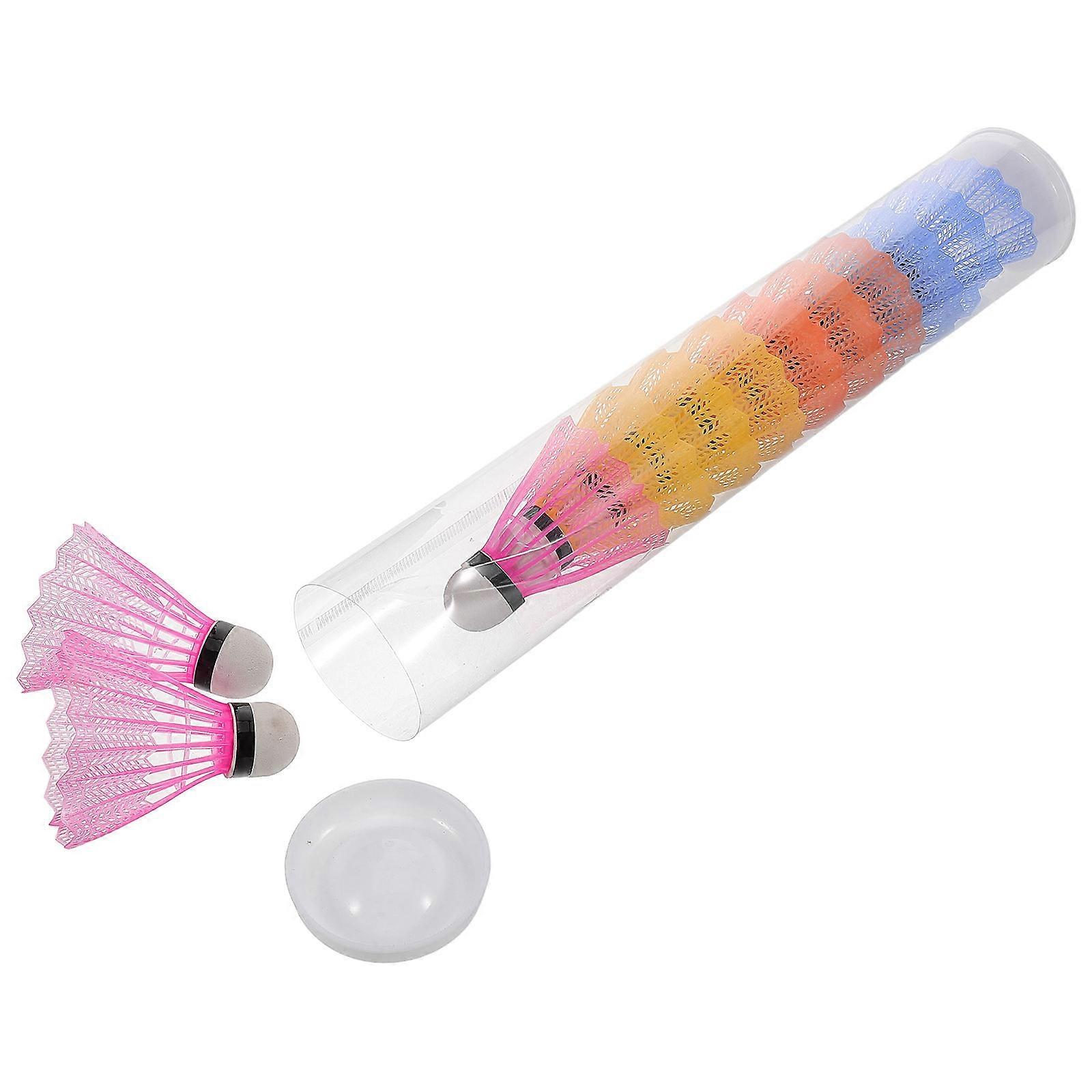 Badminton Shuttlecocks Replacement Training Outdoor Sports Assorted Color Stable Flight Path 12Pcs