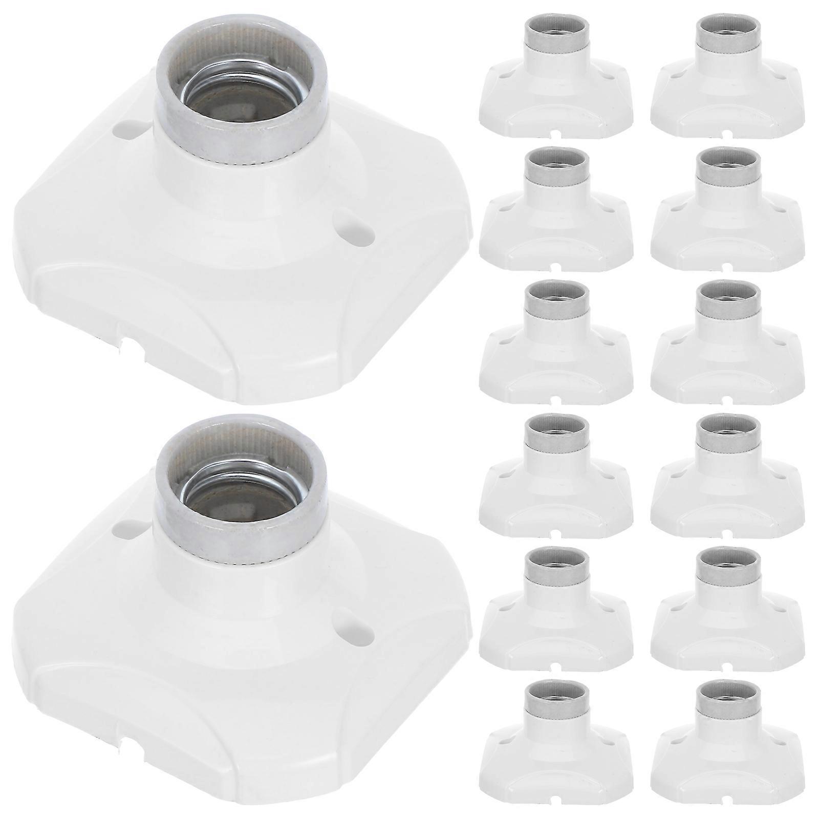20pcs Round E27 LED Lamp Bulb Holder Socket Adapter Plastic Pendant Light Base