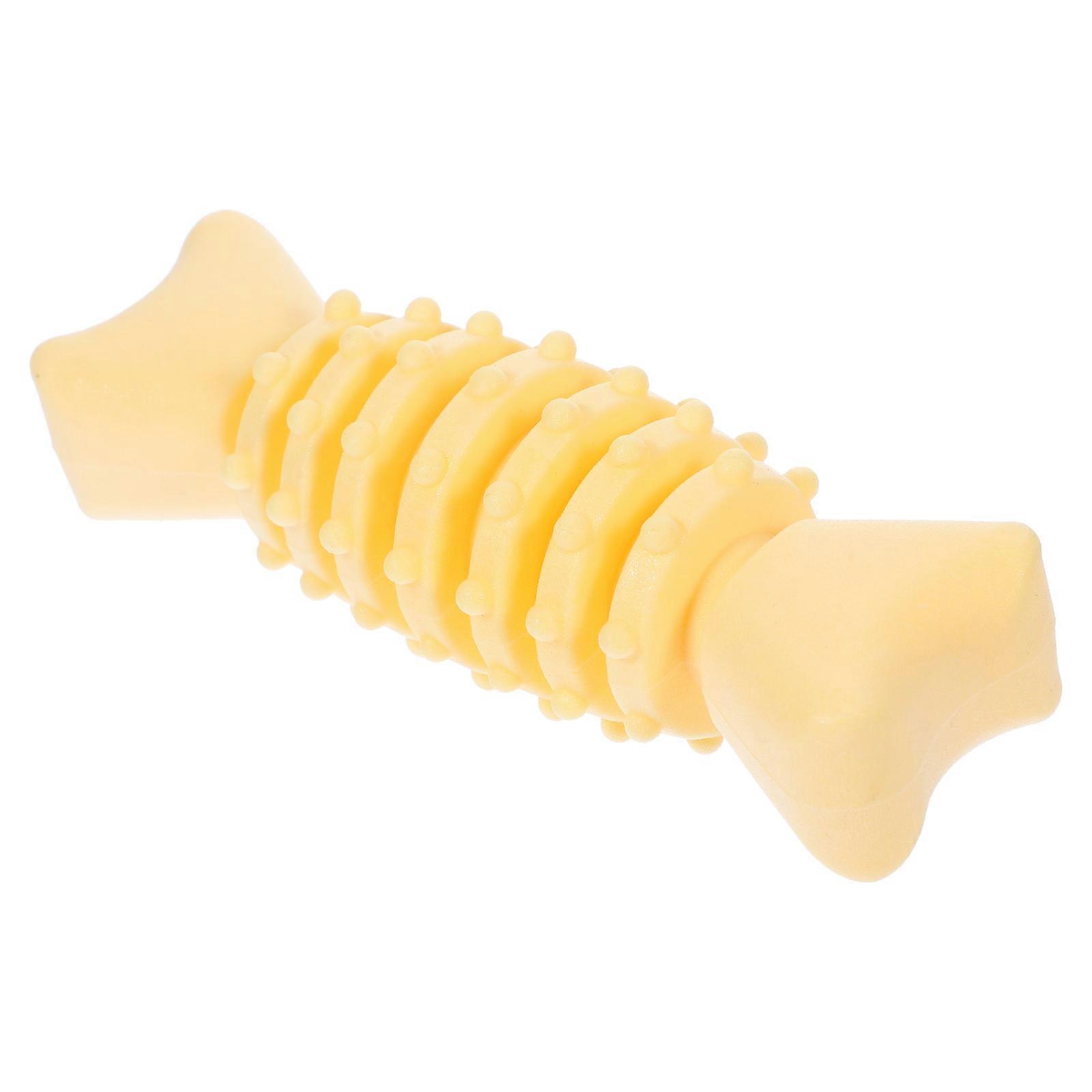 Puppy Teething Toy Dog Home Playtime TPR Fish Bone Shape 12X3.3X3.3CM Rewarding 1Pack