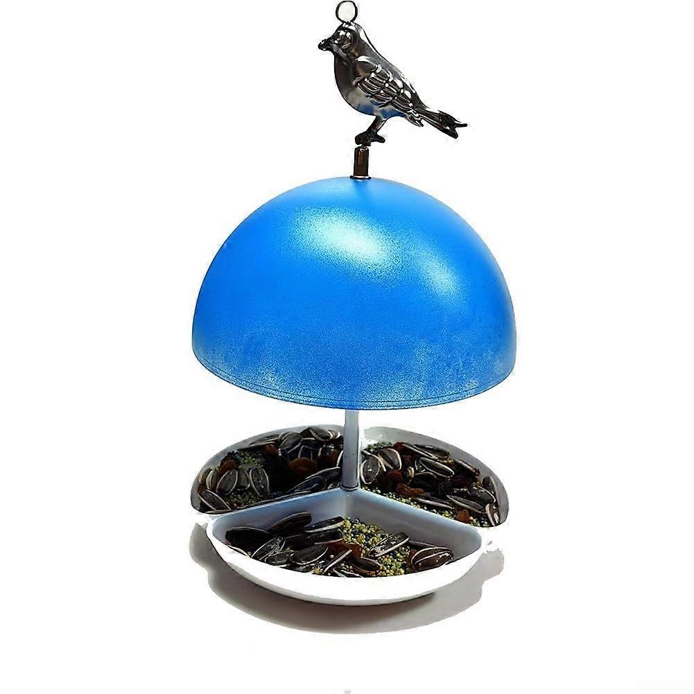 Bird feeder for outdoor use, mushroomshaped, large opening for easy filling, removable