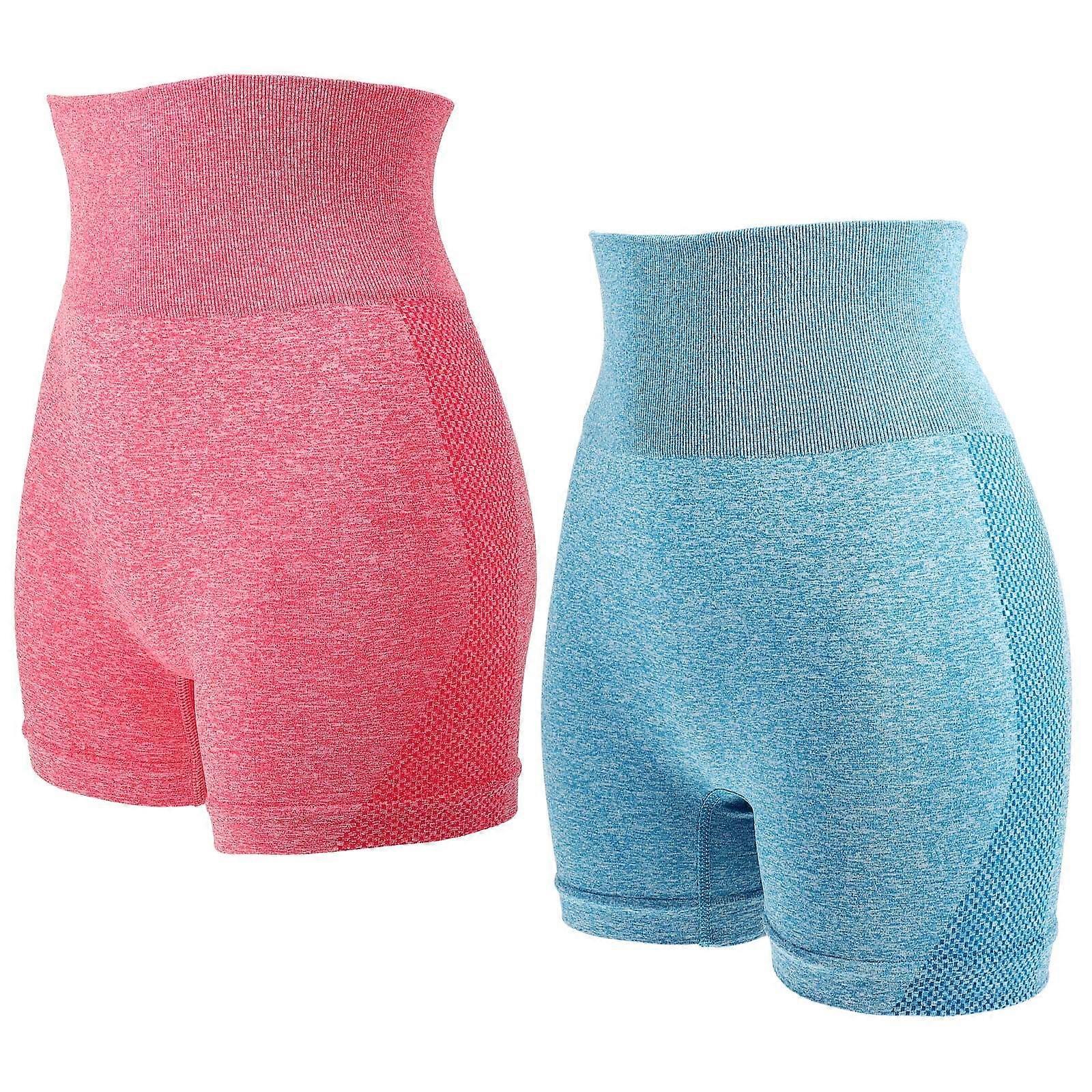 Athletic Shorts For Women In Assorted Color Ideal For Cycling And Gym Fitness Providing Unrestricted Movement 2 Pairs