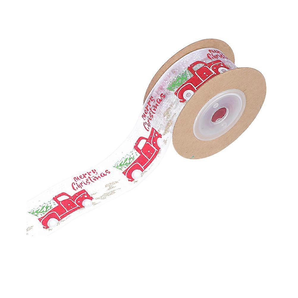 Decorative Ribbon For Christmas Party 457X2.5CM White Gift Packing 1 Roll