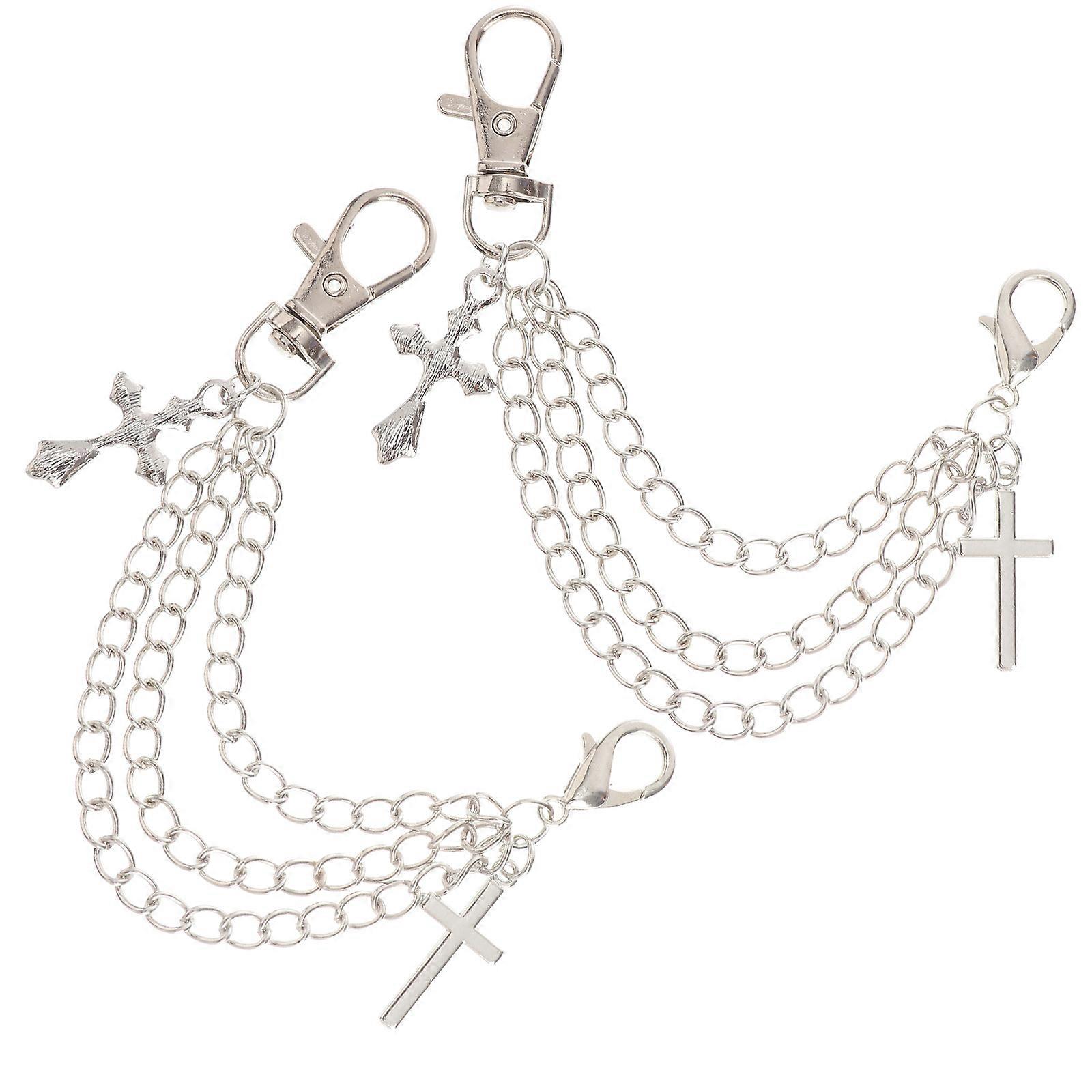 Chic Shoe Chains with Wellquality Alloy Material for Decoration Silver Color Lightweight Design