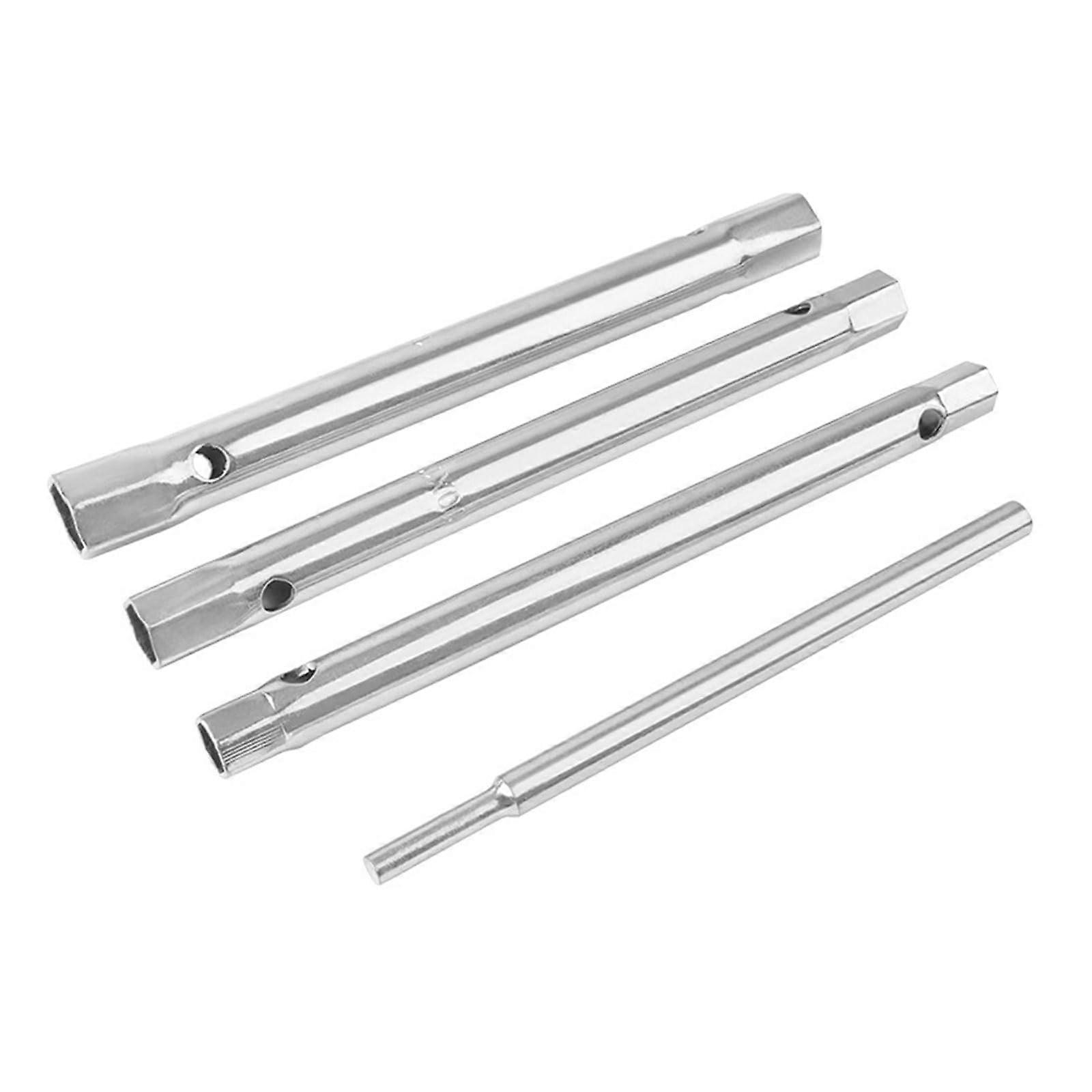Extended Socket Wrench for Removing Hollow Screws Hex Spark Plug Set 4 Pieces Robust Suitable for Maintenance of Motor Vehicles