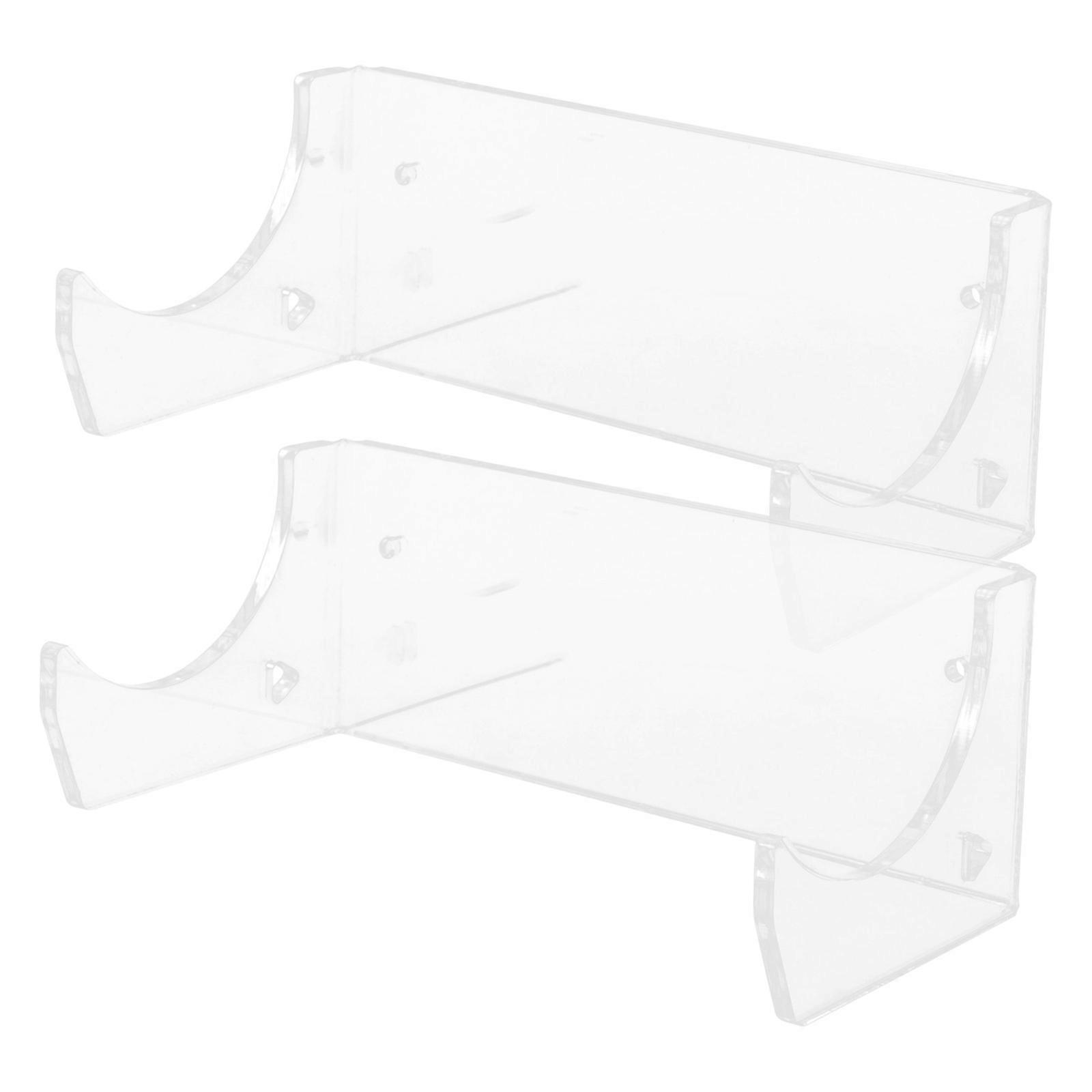 Transparent Acrylic Rolling Pin Holder Wall Mount for Storage with Space Saving Design 2pcs