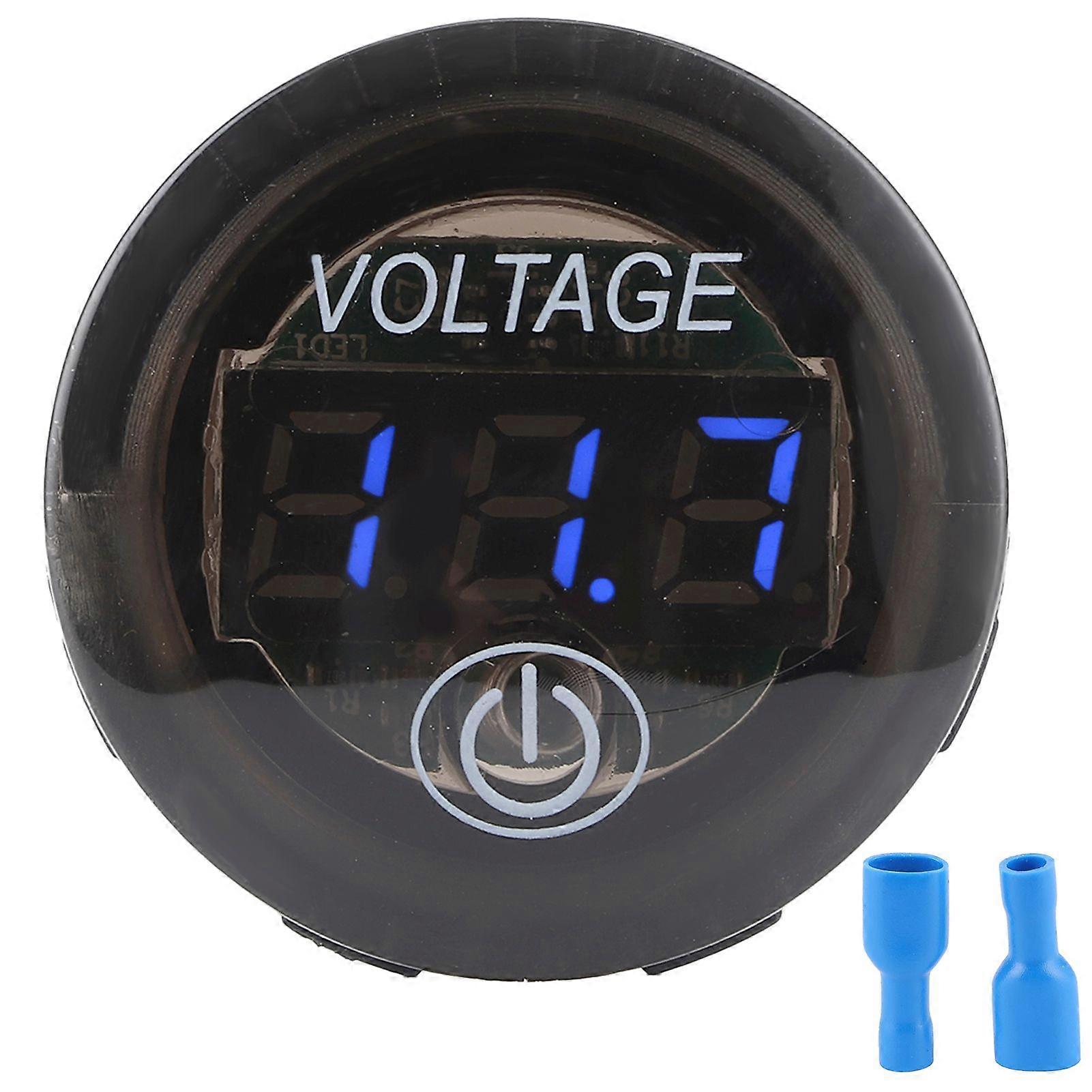 Digital voltmeter for car battery 12V 24V DC with touch switch
