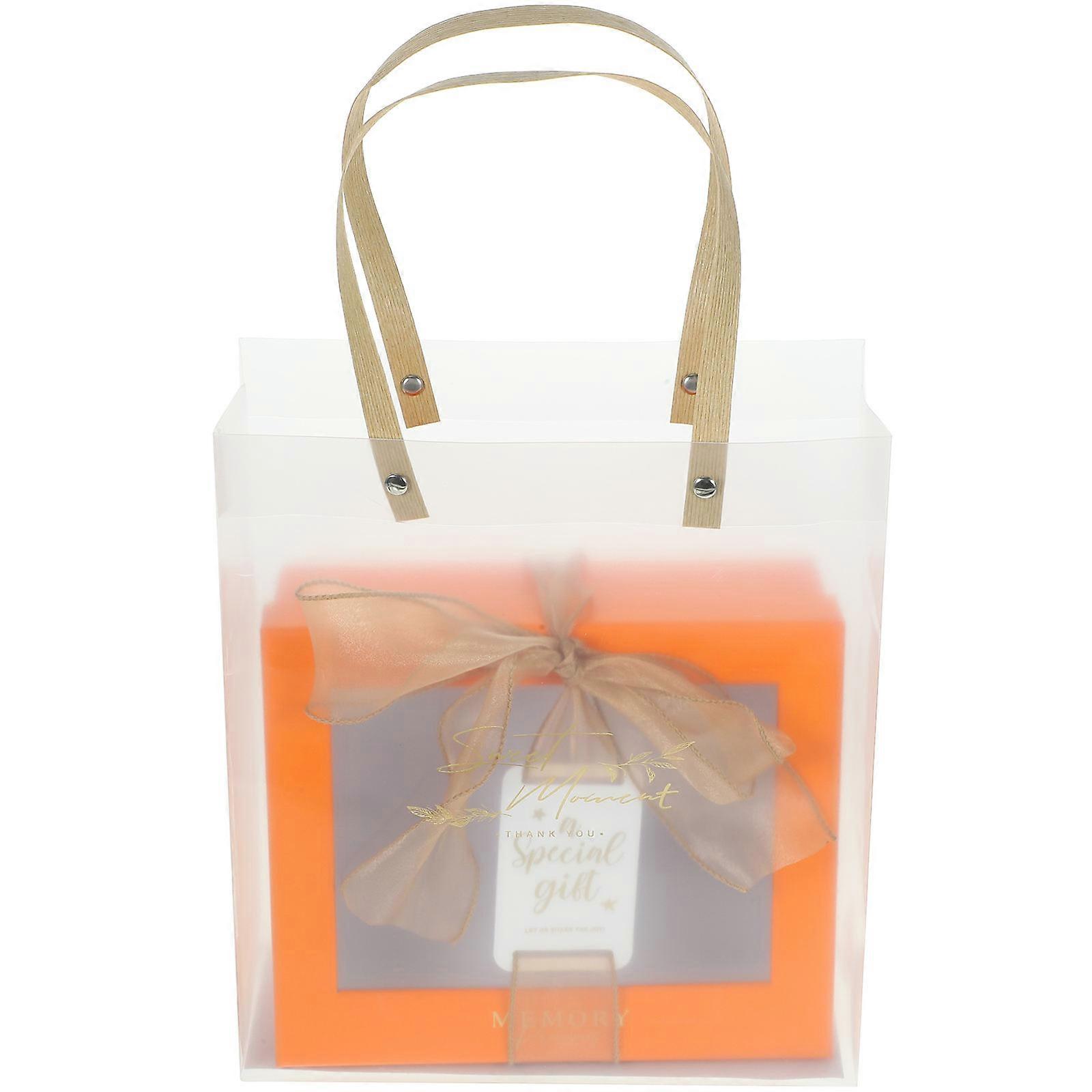 Packaging Box Elegant Wedding Favor Boxes Orange Material Chocolate Packaging 1Set
