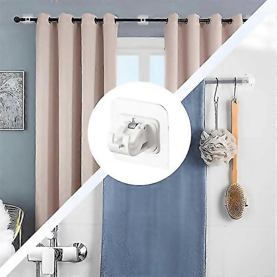 For 40pcs Curtain Rods No Drill Curtain Rod Brackets Hooks Adjustable